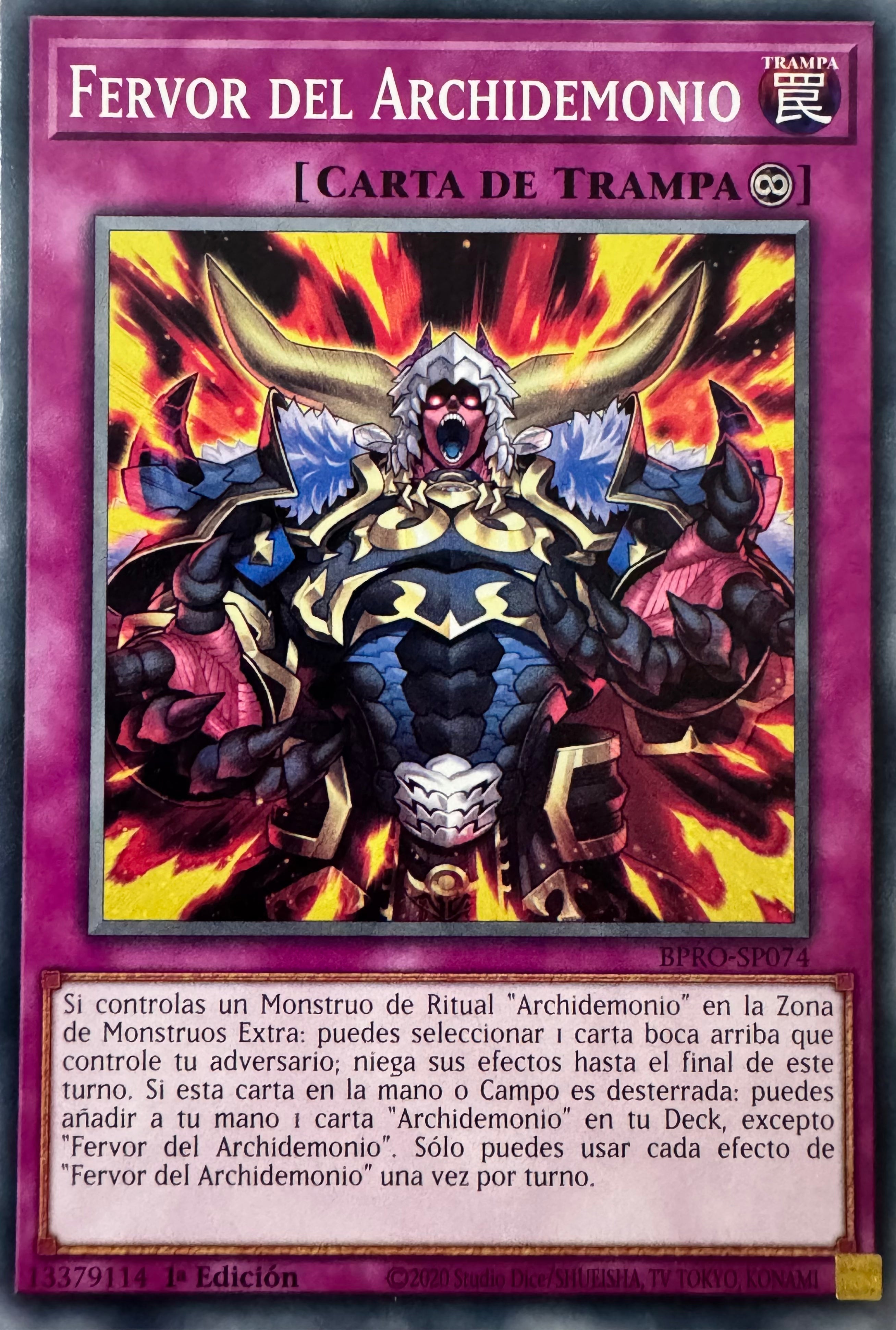 Yugioh! Fervor Del Archidemonio Bpro-sp074 1a Edición