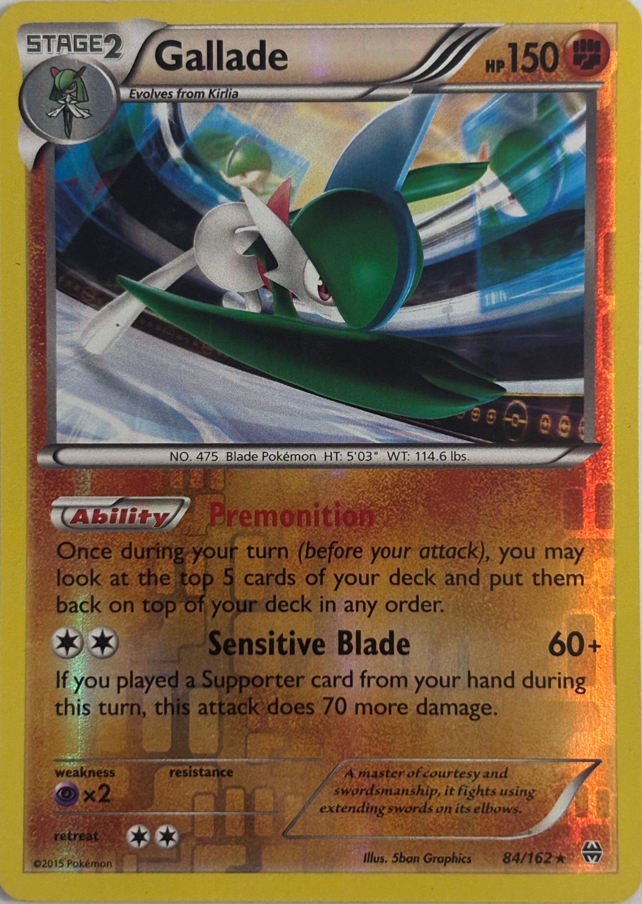 Pokemon Tcg Gallade 84/162 Reverse