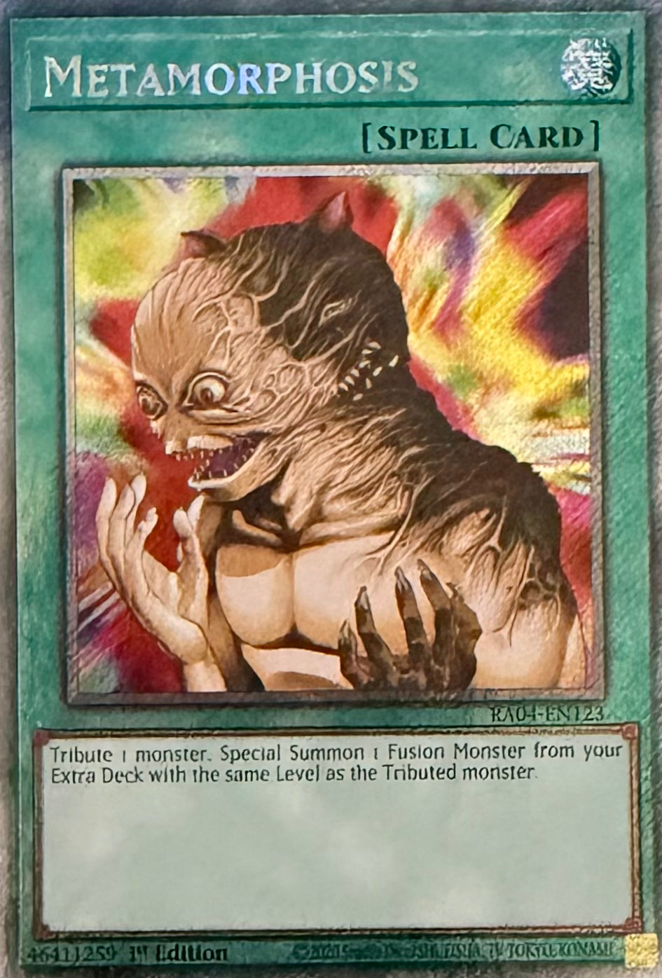 Yugioh! Metamorphosis RA04-EN123 Platinum