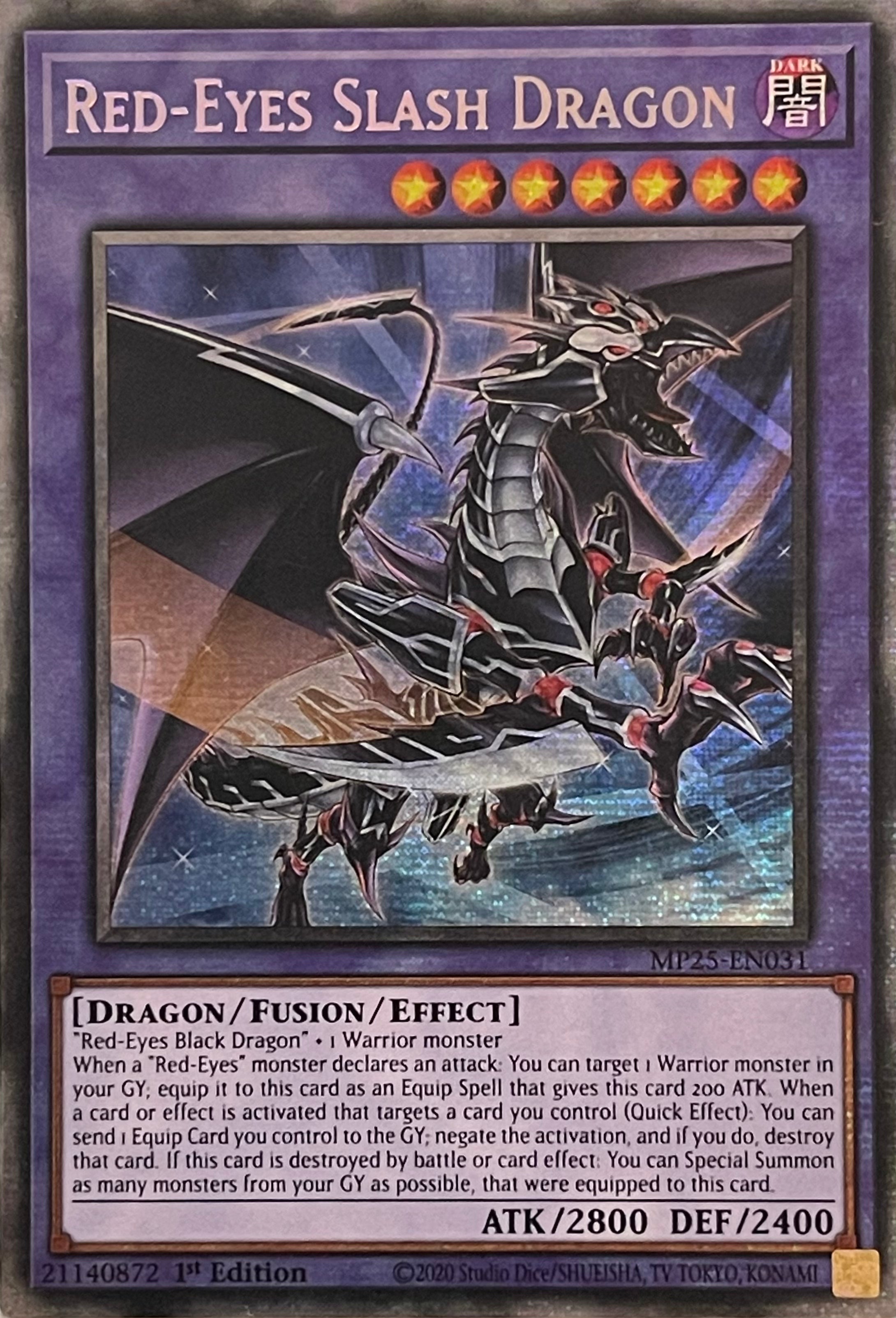 Yugioh! Red-Eyes Slash Dragon MP25-EN031 1st Edition Starlight