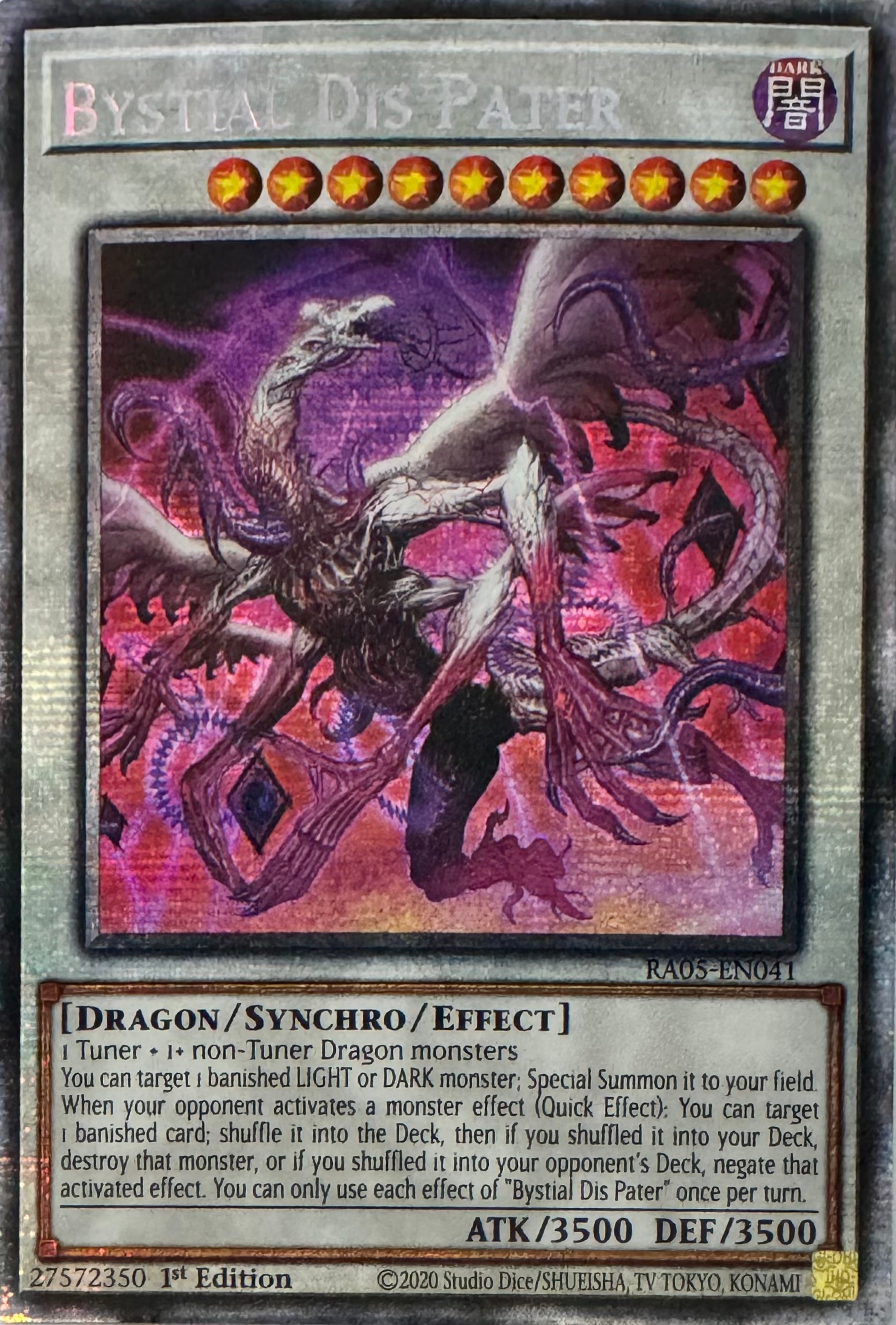 Yugioh! Bystial Dis Pater Ra05-en041 1st Edition Starlight