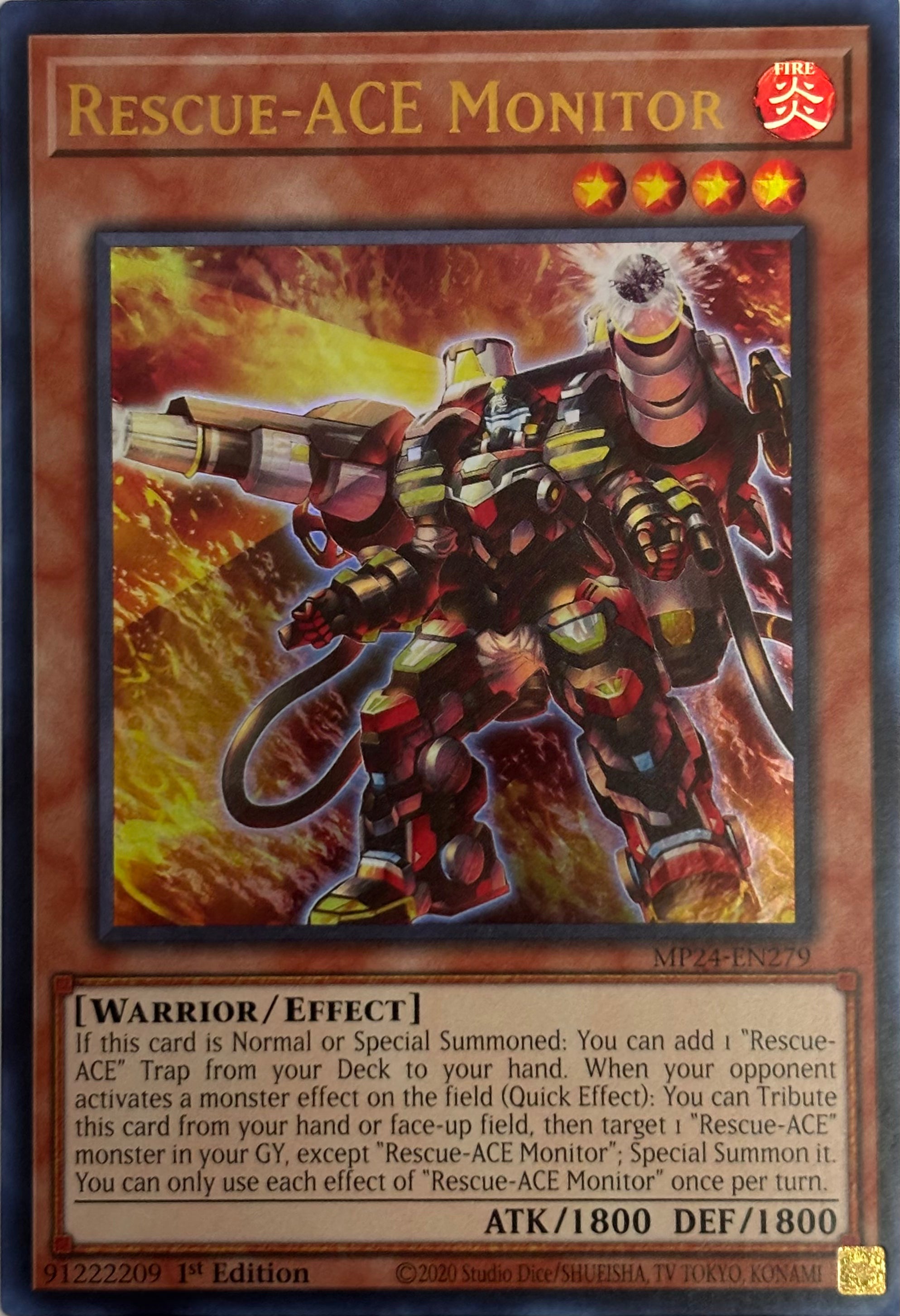 Yugioh! Tcg Rescue-ACE Monitor MP24-EN279 1st Edition Ultra