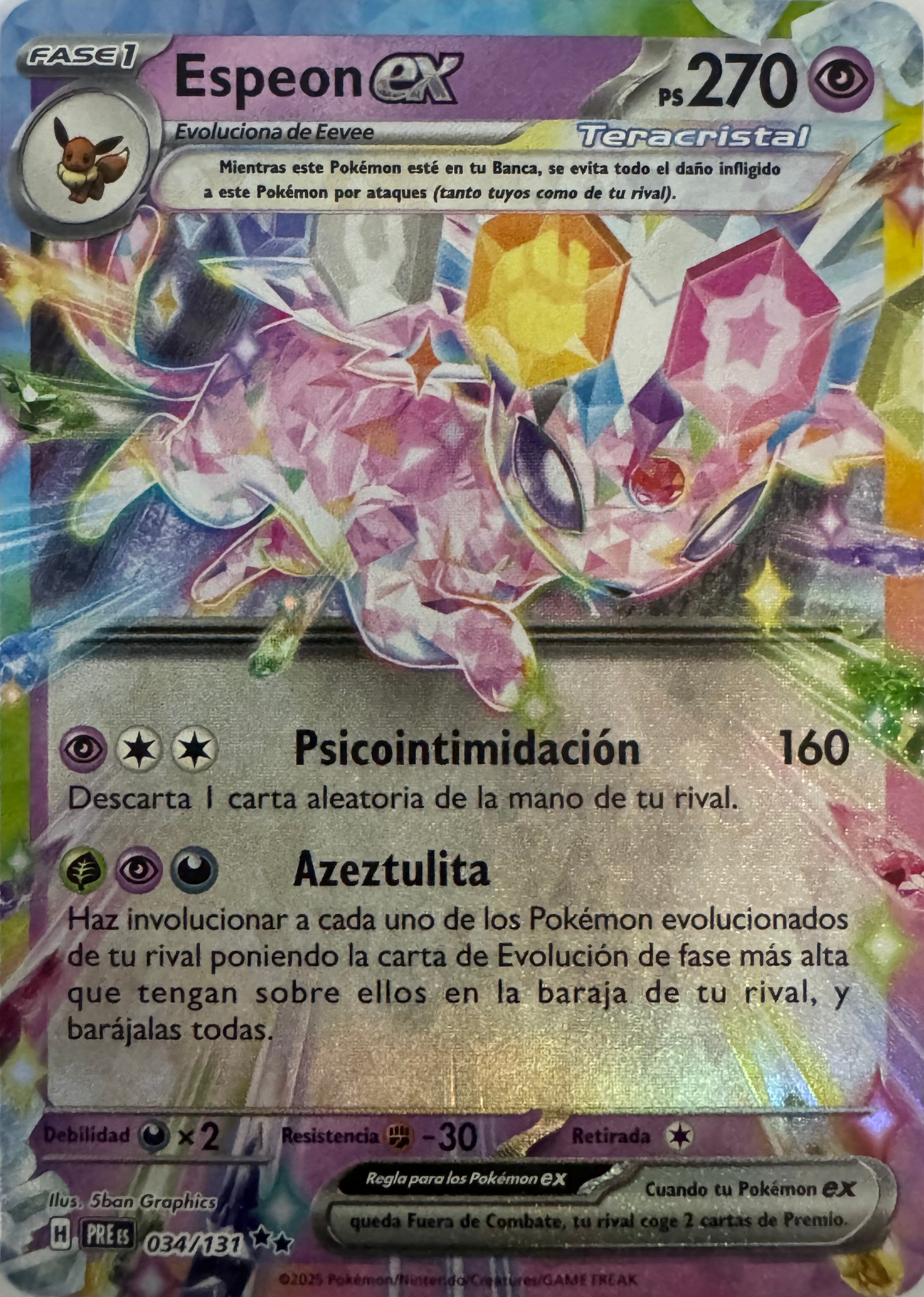 Pokemon Tcg Espeon Ex 034/131 Ultra Rare (Español)