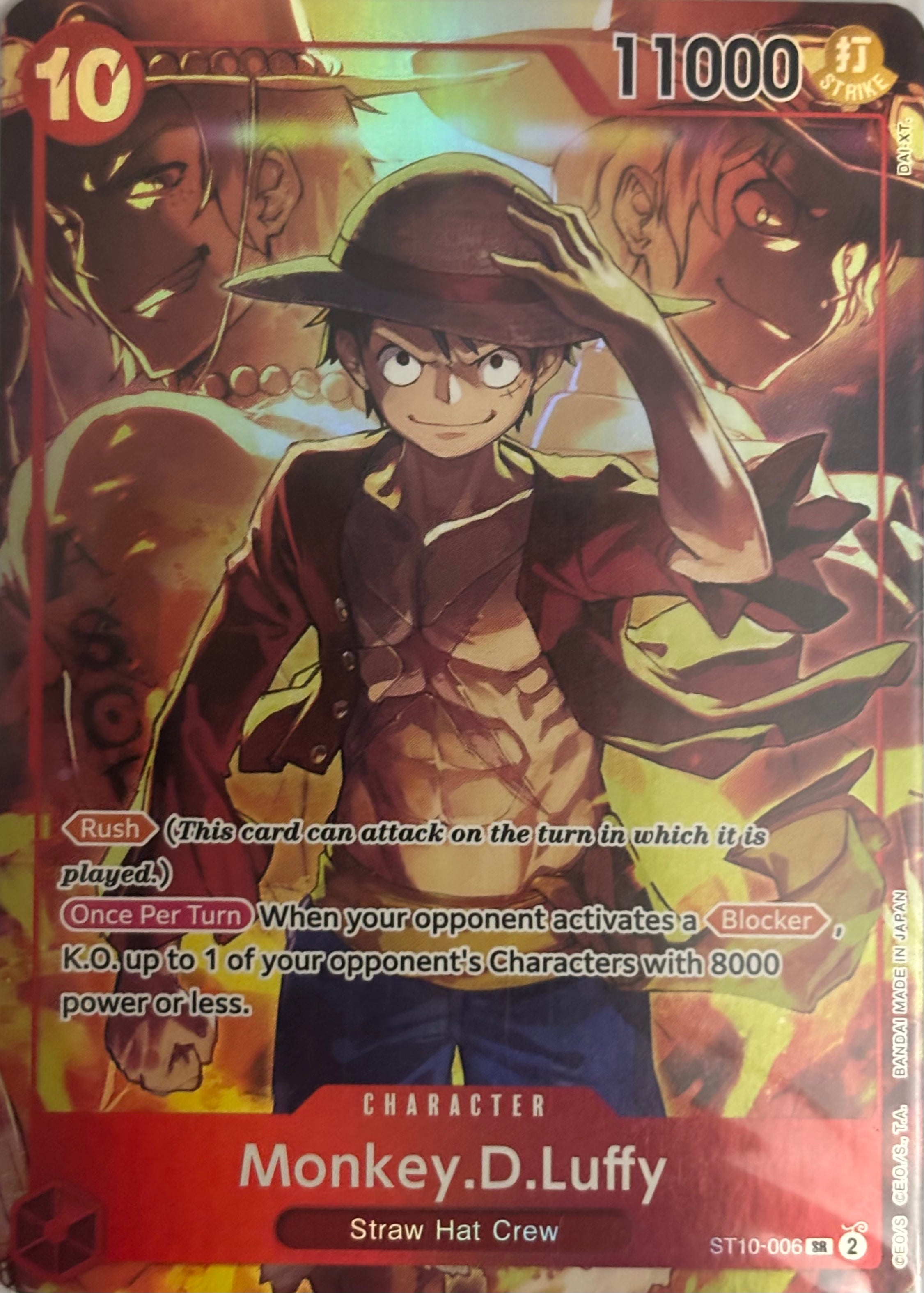 One Piece Tcg Monkey.D.Luffy ST10-006 Foil
