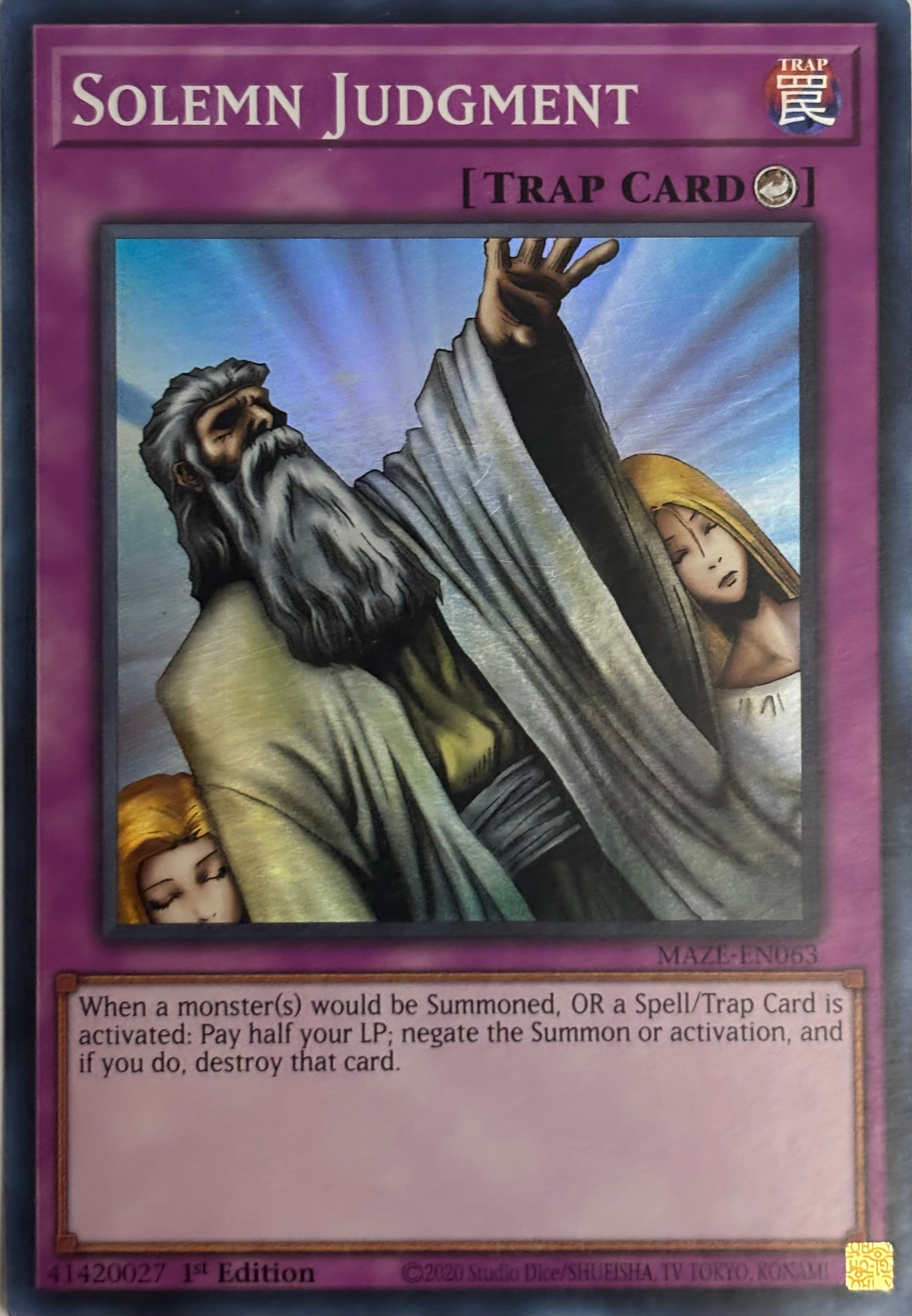 Yugioh! Tcg Solemn Judgment MAZE-EN063 1st Edition Super