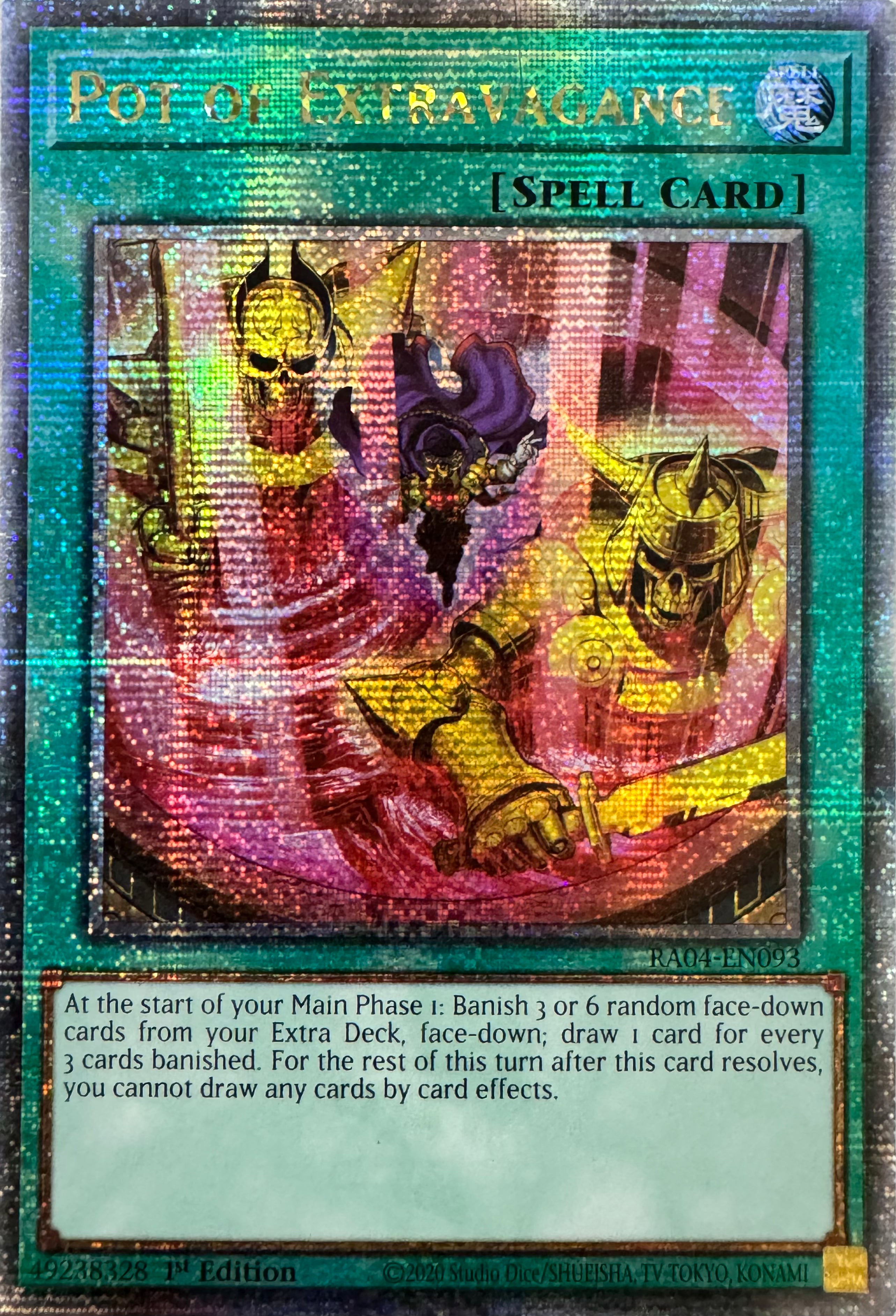 Yugioh! Pot Of Extravagance Ra04-en093 1st Edition Quarter