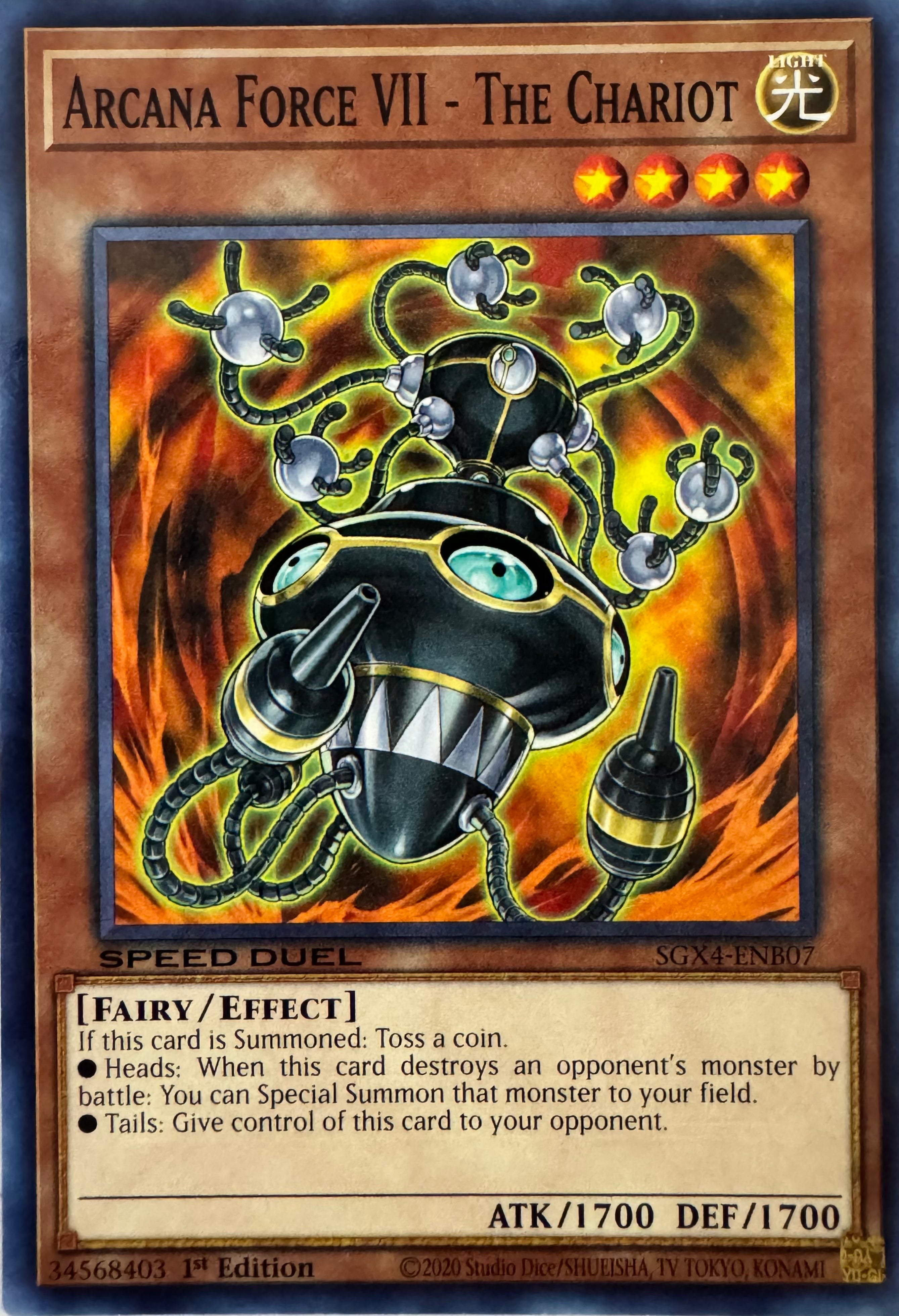 Yugioh! Arcana Force VII - The Chariot Sgx4-enb07 Speed Duel 1st Edition
