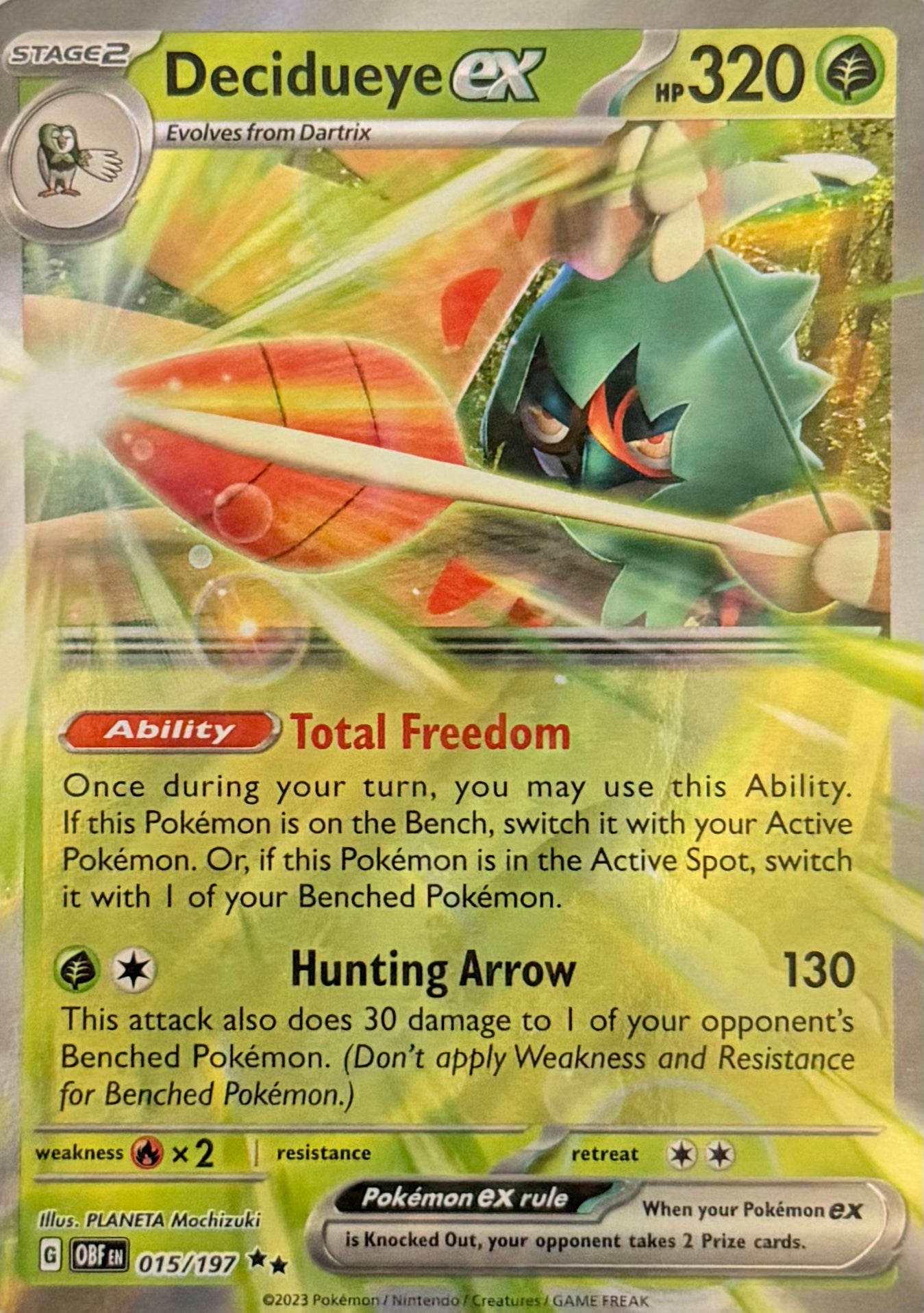 Pokemon Tcg Decidueye Ex 015/197