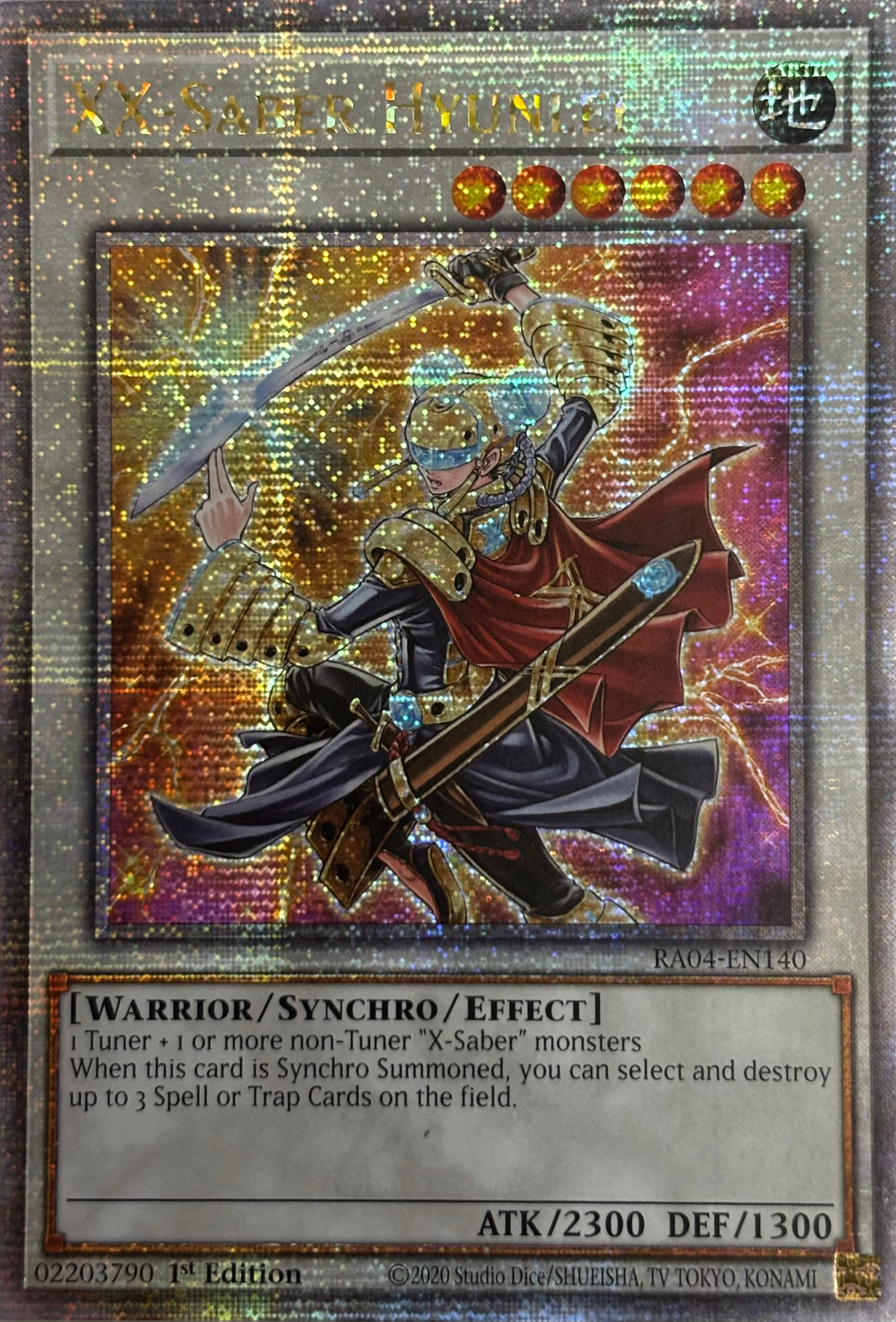 Yugioh! Tcg XX-Saber Hyunlei RA04-EN140 Quarter