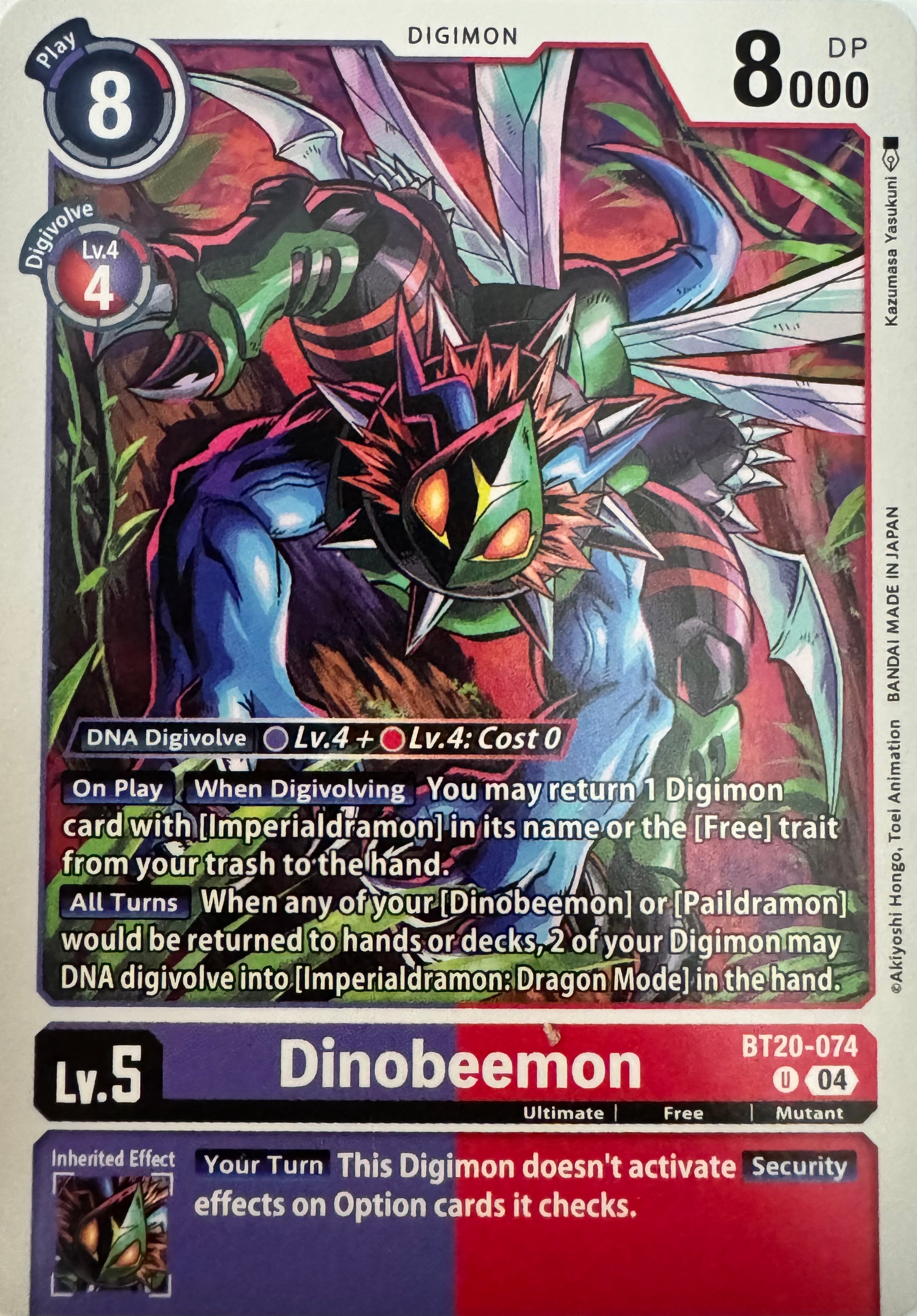 Digimon Tcg Dinobeemon Bt20-074
