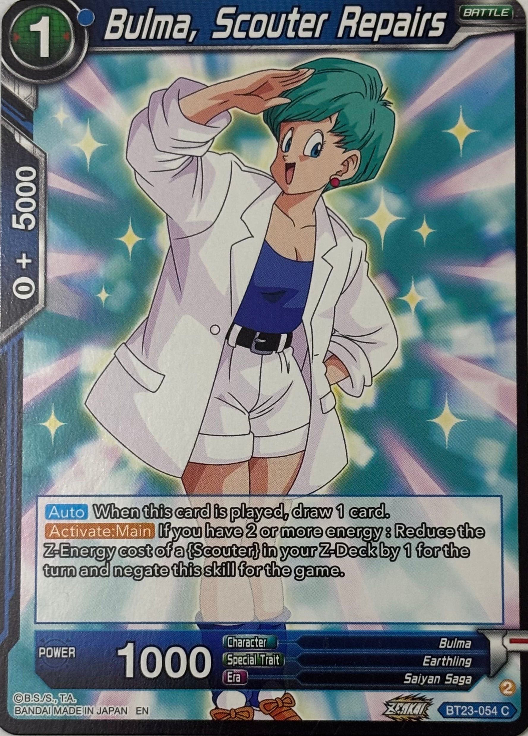 Dragon Ball Tcg Bulma, Scouter Repairs Bt23-054