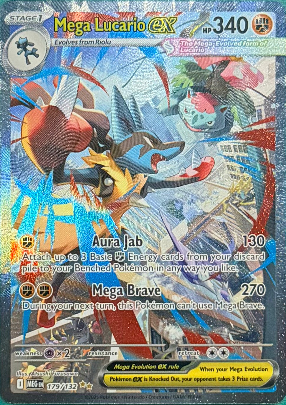 Pokemon Tcg Mega Lucario Ex 179/132