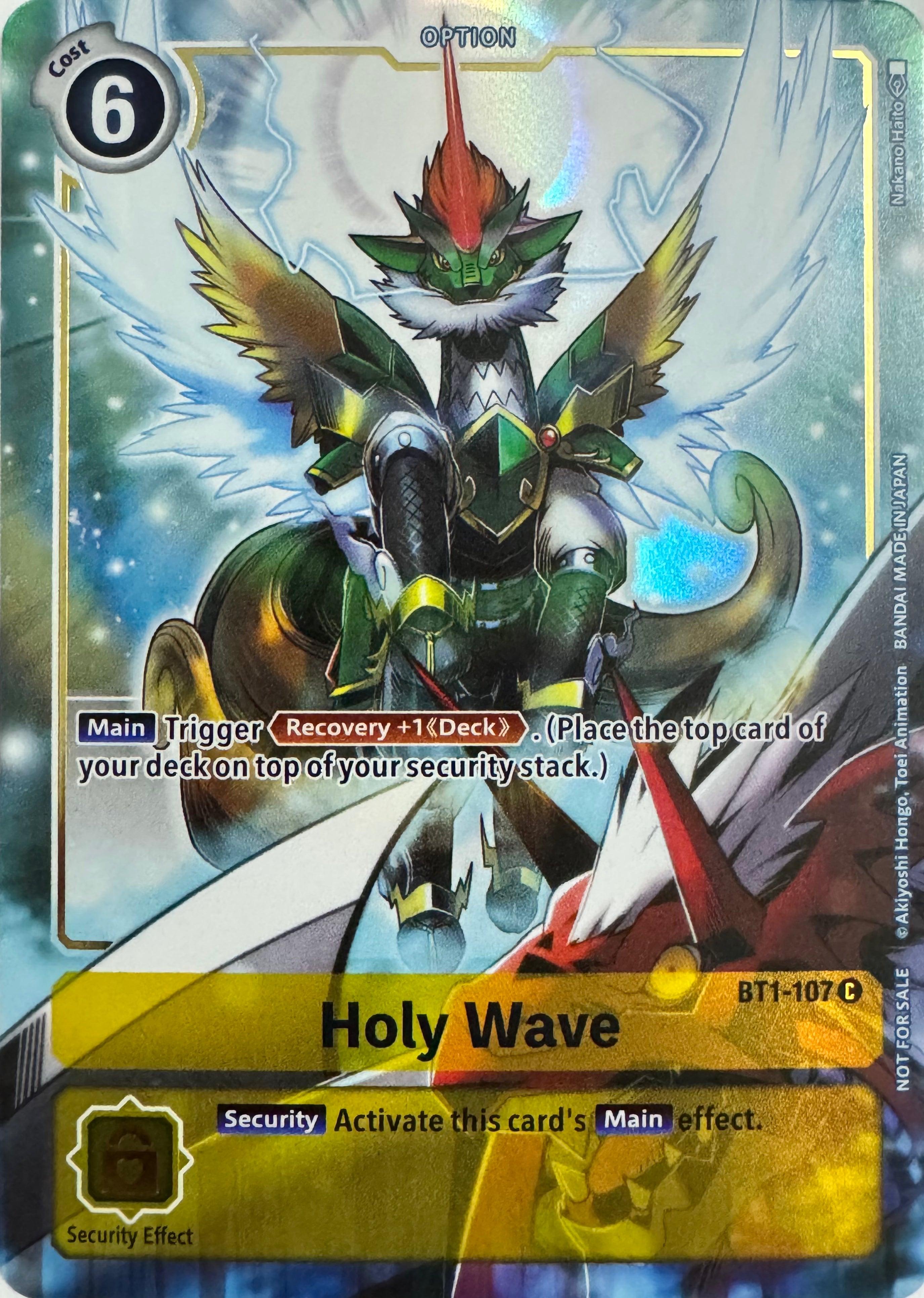 Digimon Tcg Holy Wave Bt1-107 Foil