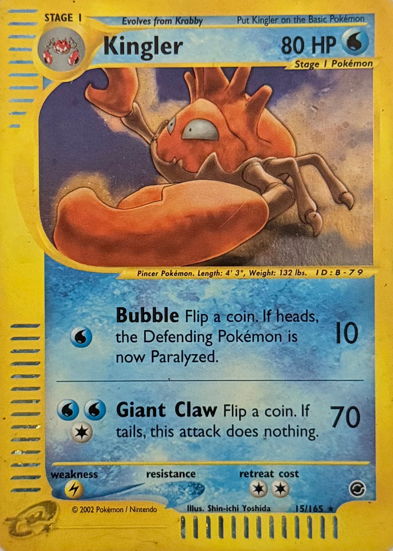 Pokemon Tcg Kingler 15/165 Holo