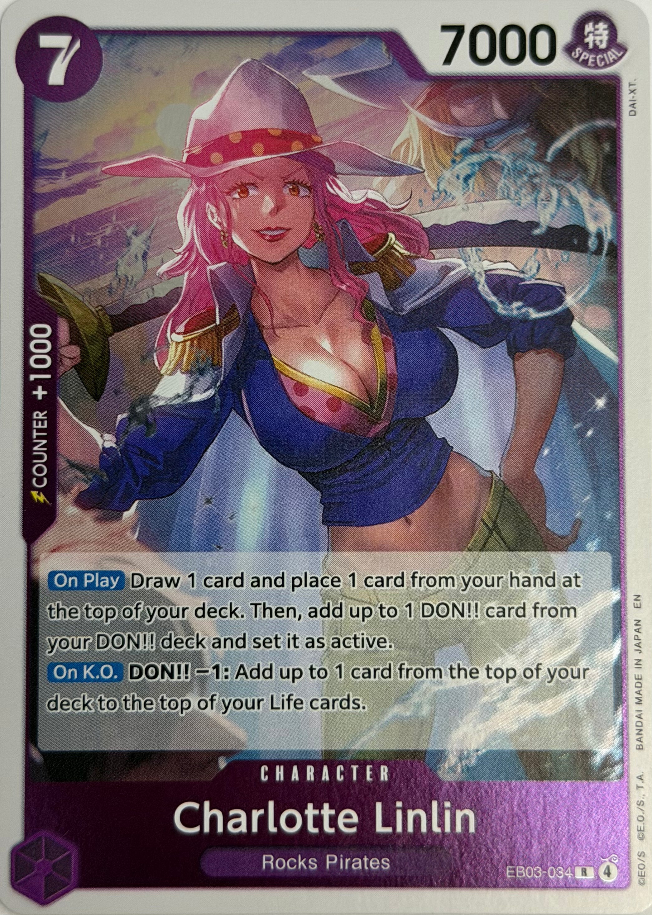 One Piece Tcg Charlotte Linlin EB03-034 Foil