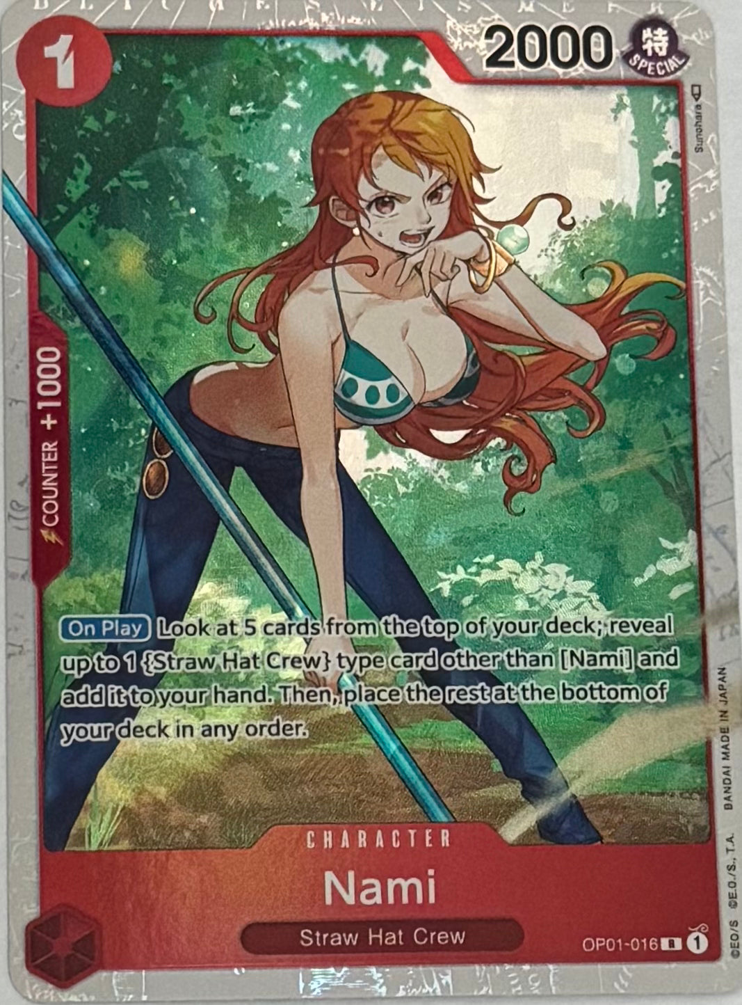 One Piece Tcg Nami Op01-016 Foil
