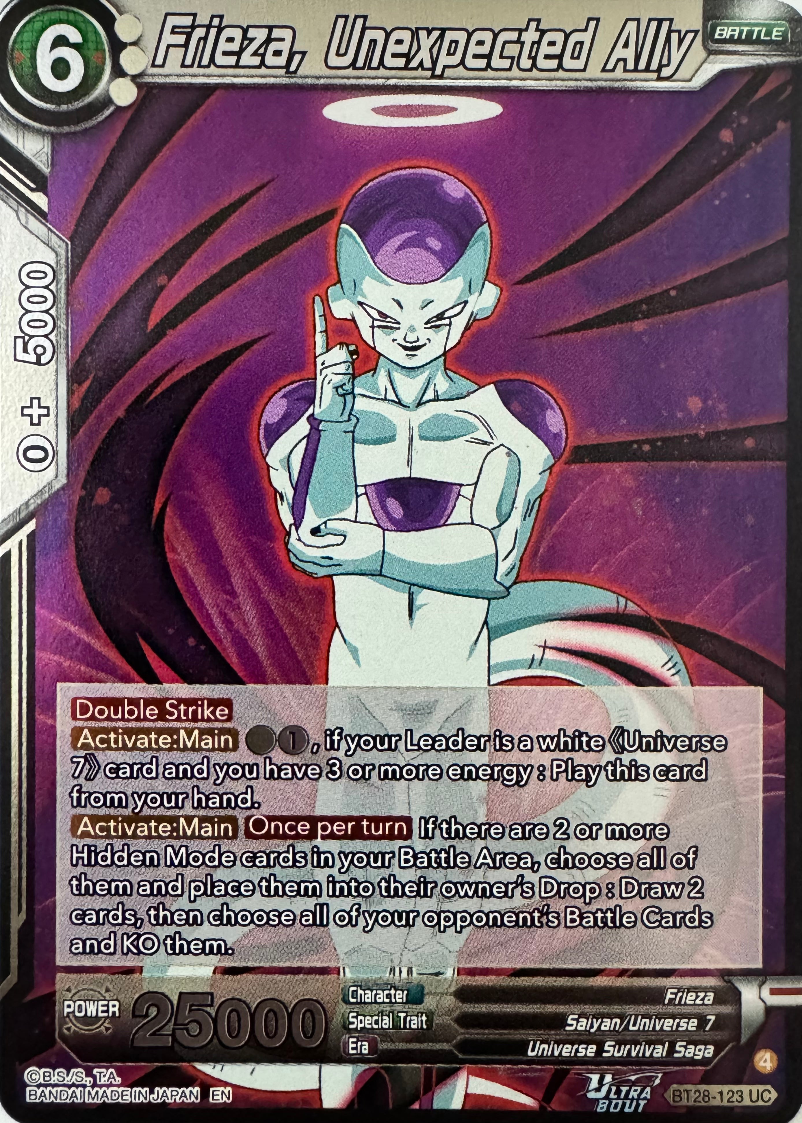 Dragon Ball Tcg Frieza, Unexpected Ally Bt28-123 Foil