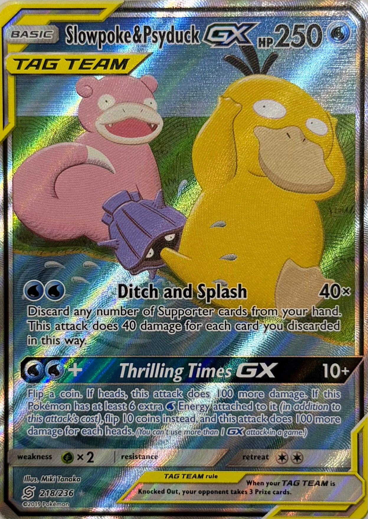 Pokemon Tcg Slowpoke & Psyduck GX 218/236