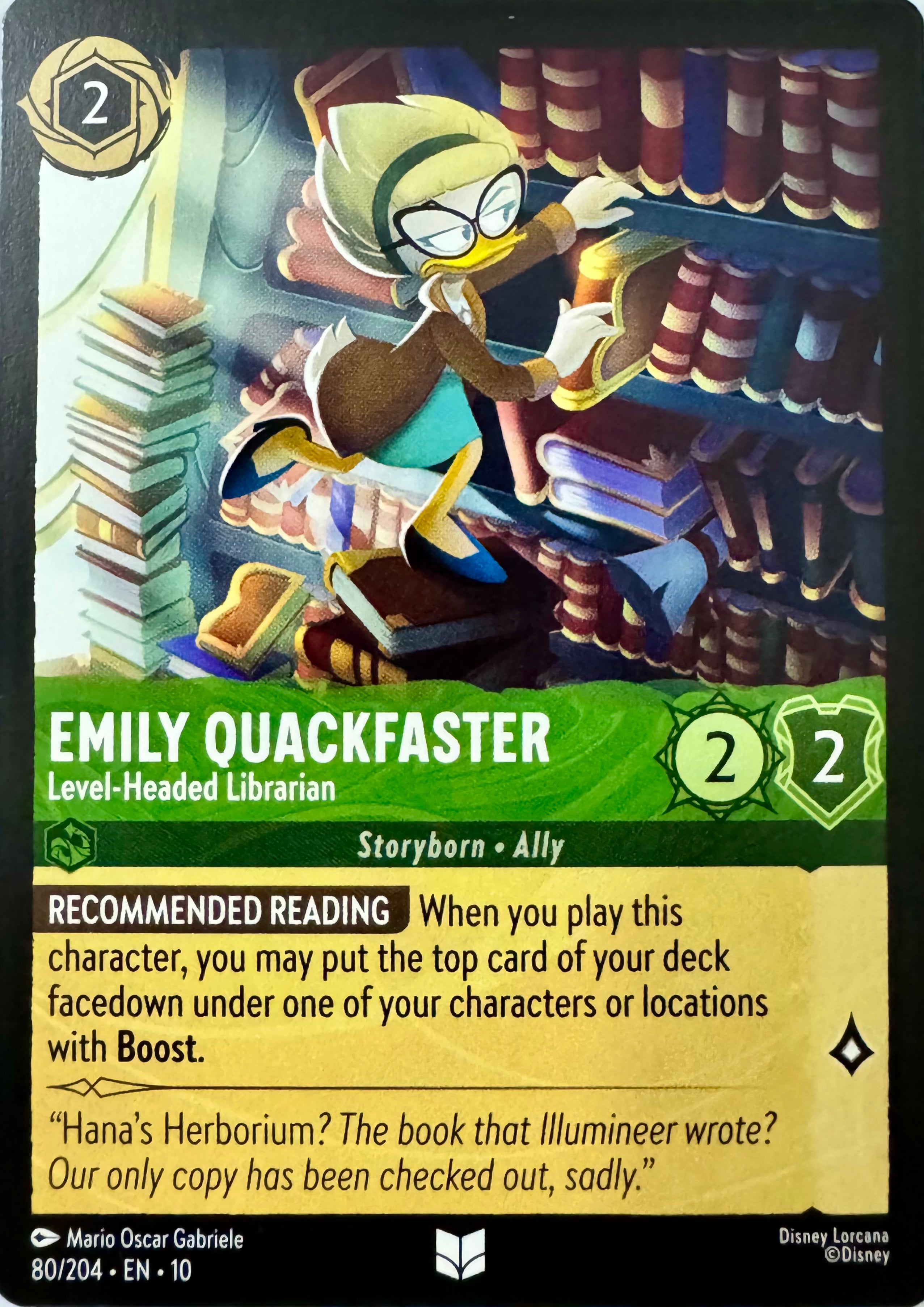 Disney Lorcana Emily Quackfaster 80/204