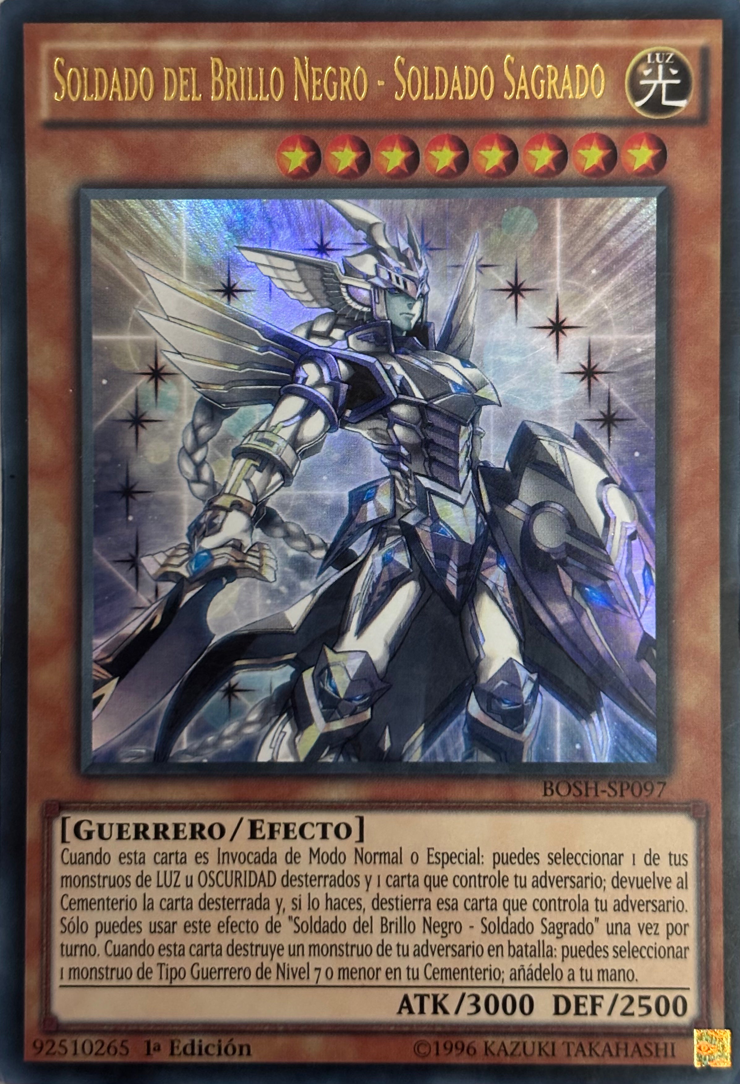 Yugioh! Tcg Soldado del Brillo Negro - Soldado Sagrado BOSH-SP097 1ra Edición