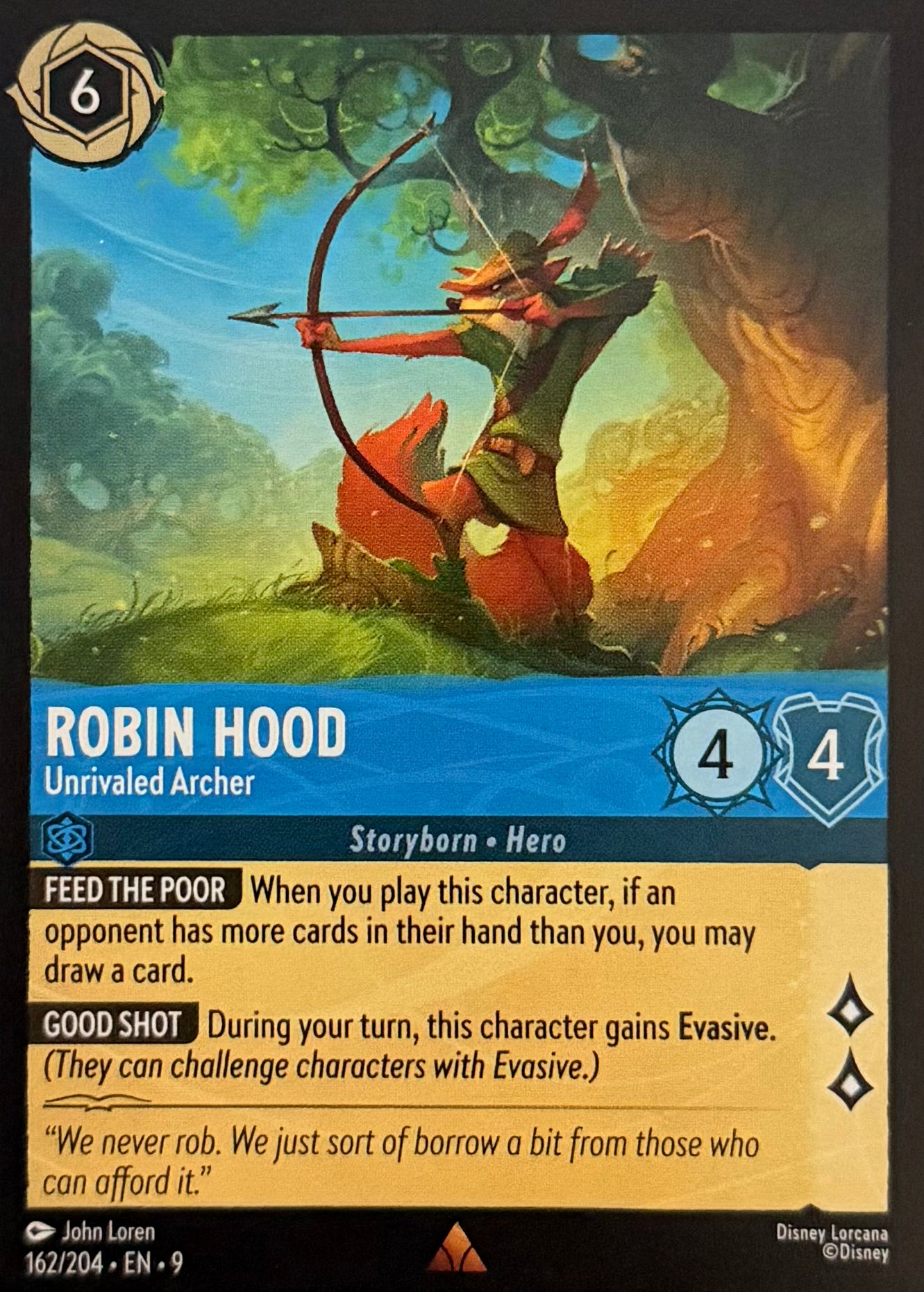 Disney Lorcana Robin Hood 162/204