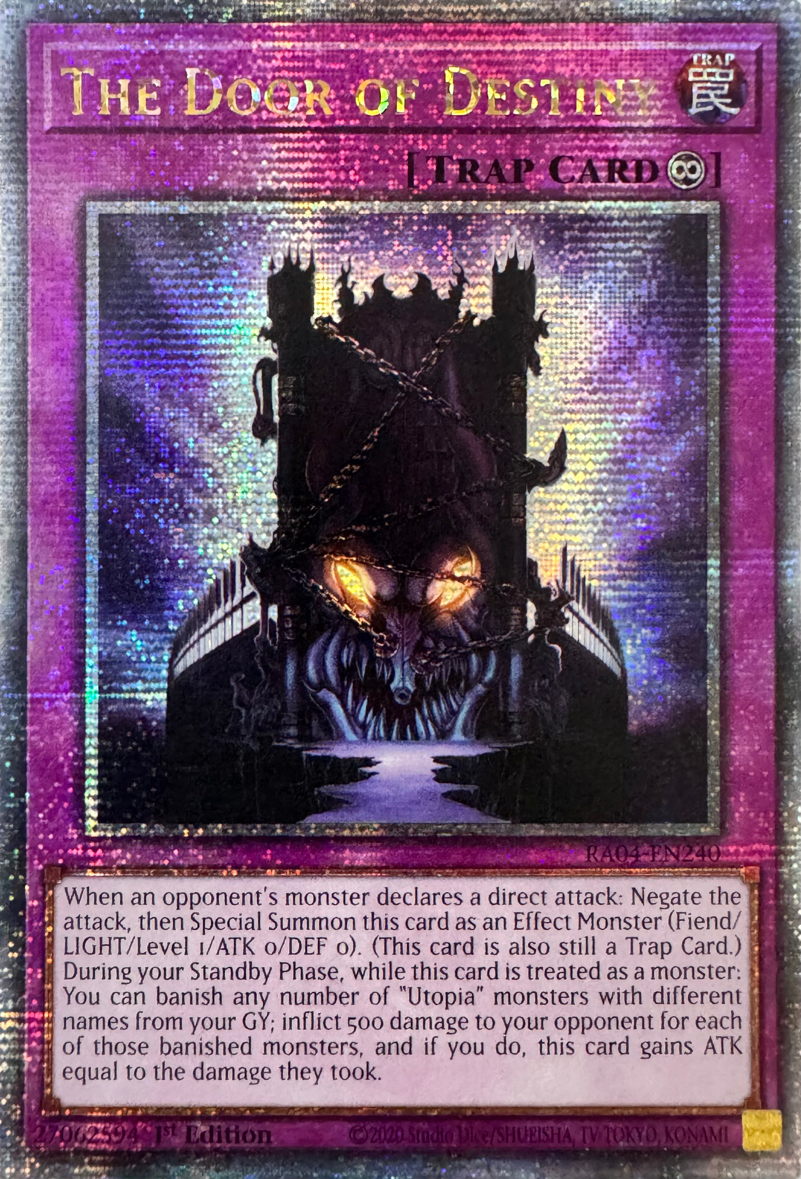 Yugioh! The Door Of Destiny Ra04-en240 1st Edition Quarter