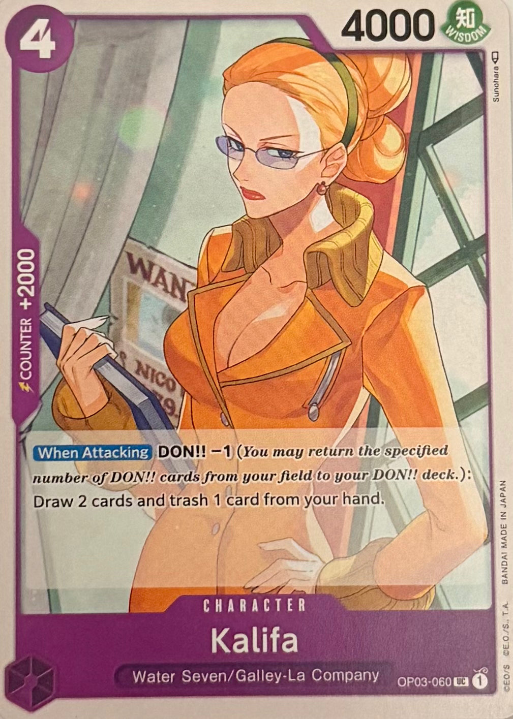 One Piece Tcg Kalifa OP03-060