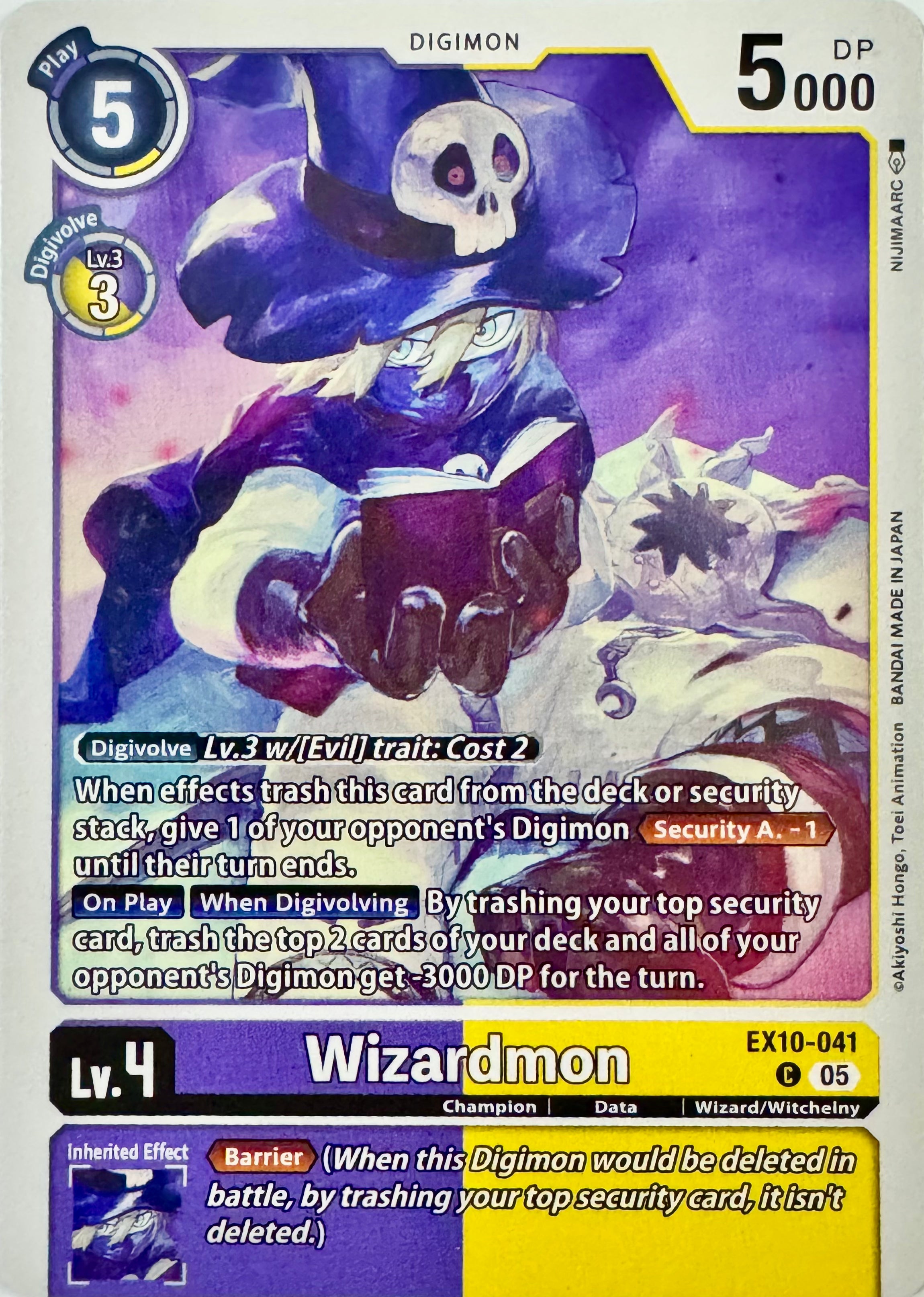 Card Digimon Tcg Wizardmon Ex10-041