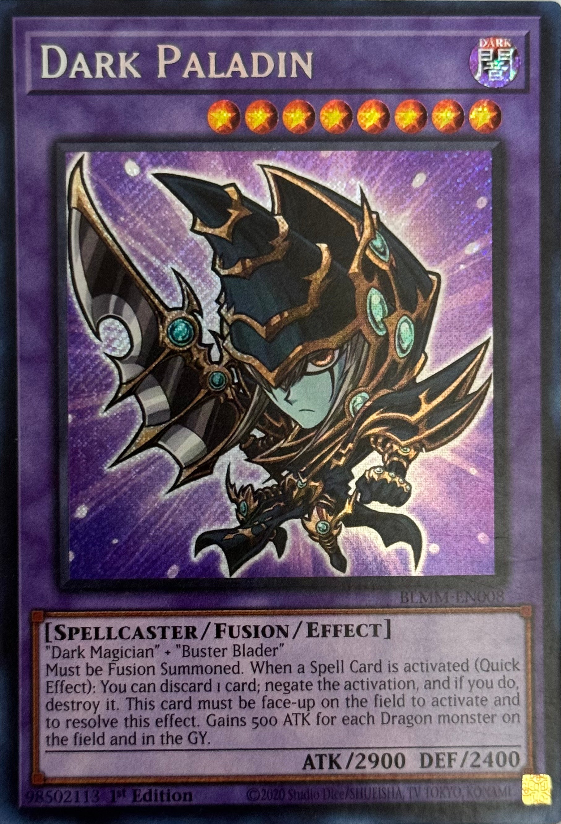 Yugioh! Tcg Dark Paladin BLMM-EN008 1st Edition Secret