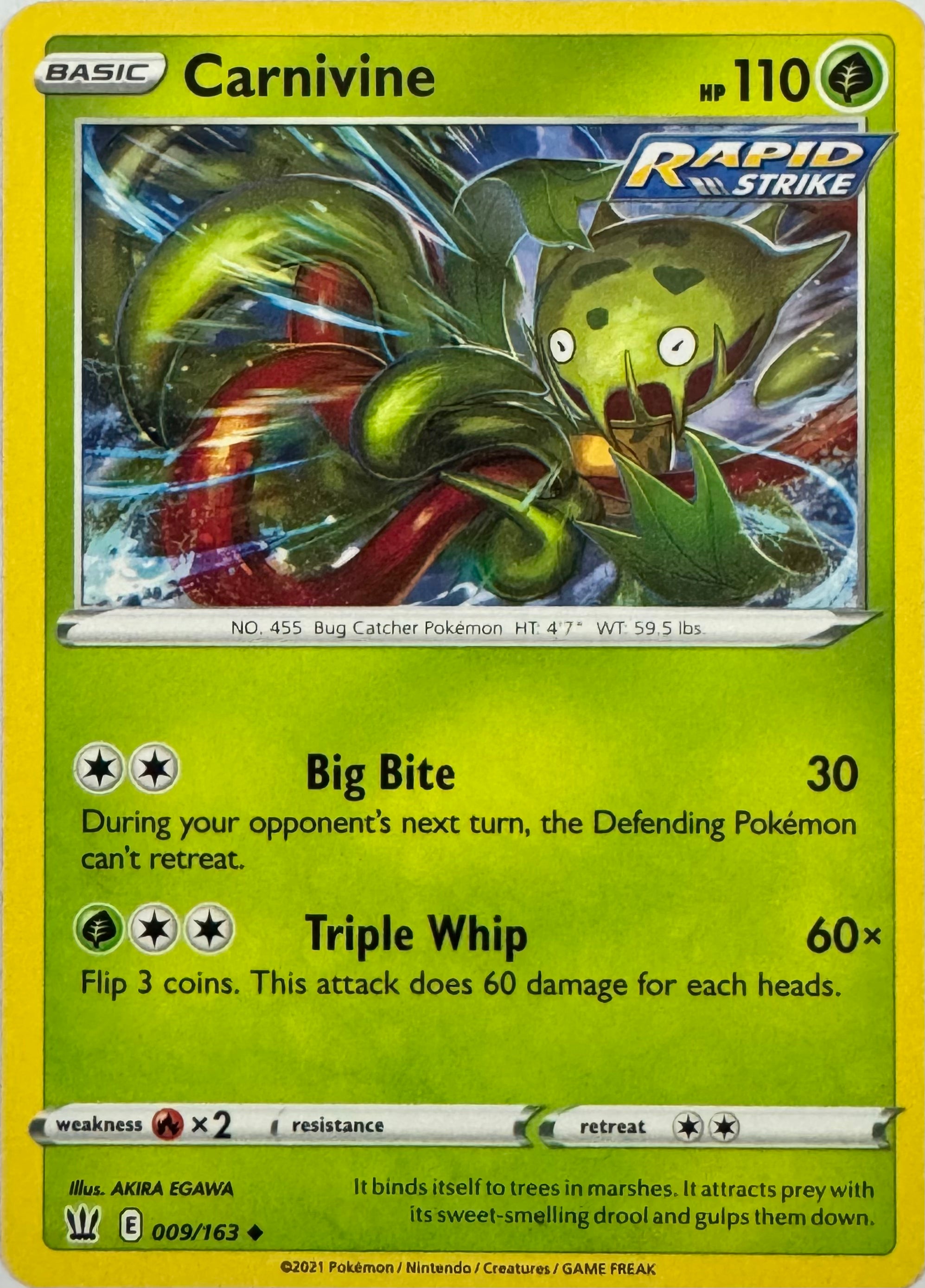 Pokemon Tcg Carnivine 009/163