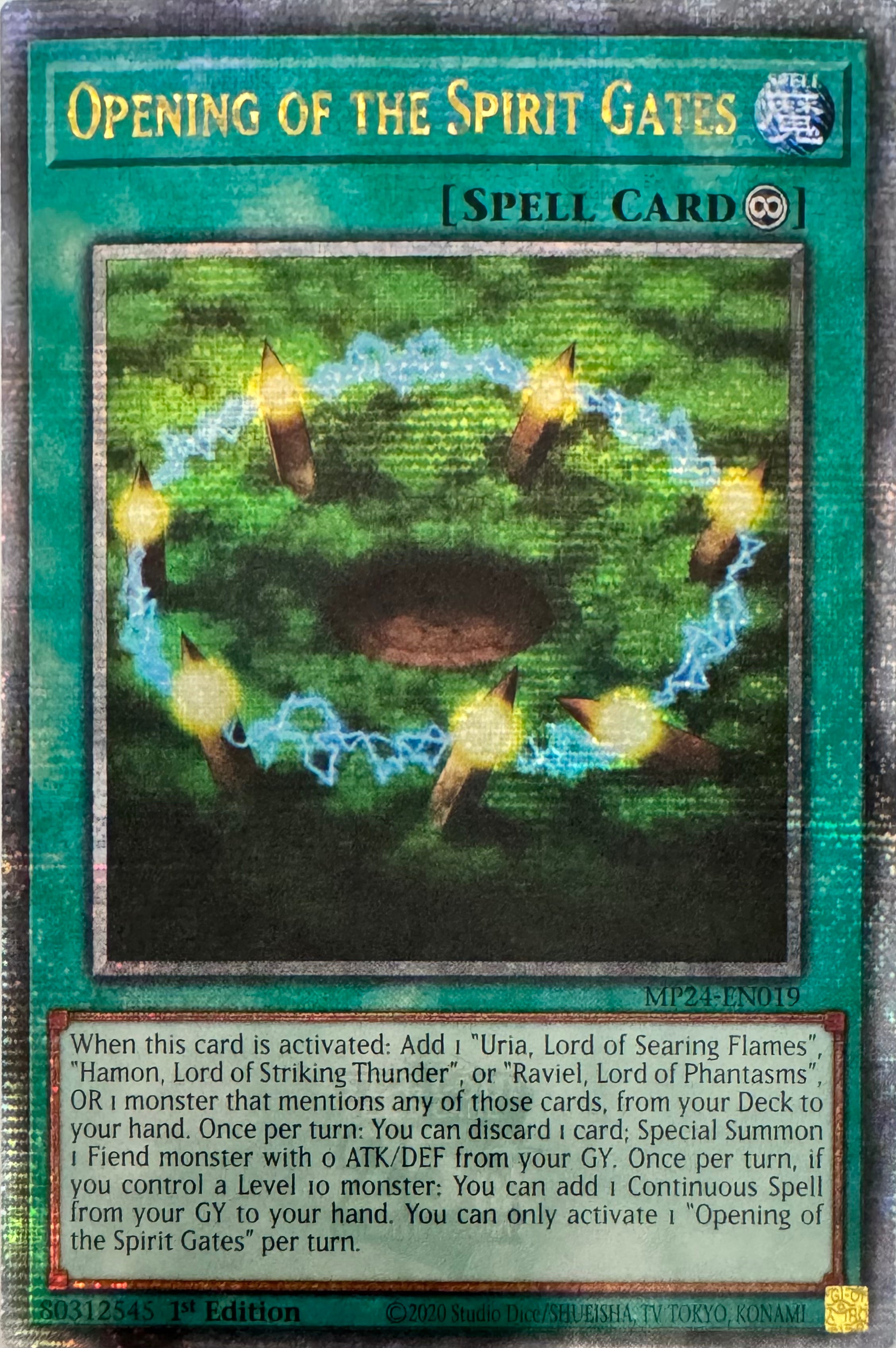 Yugioh! Opening Of The Spirit Gates Mp24-en019 1st Edition Quarter