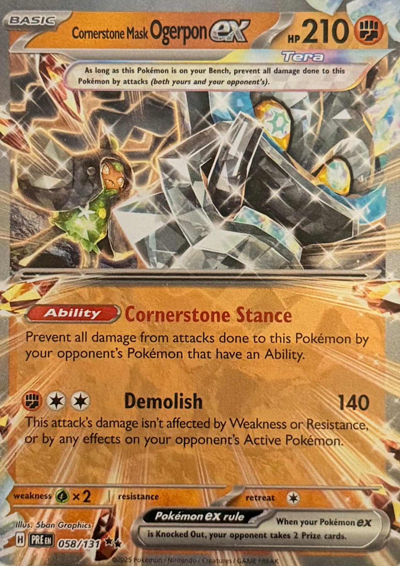 Pokemon Tcg Cornerstone Mask Ogerpon Ex 058/131