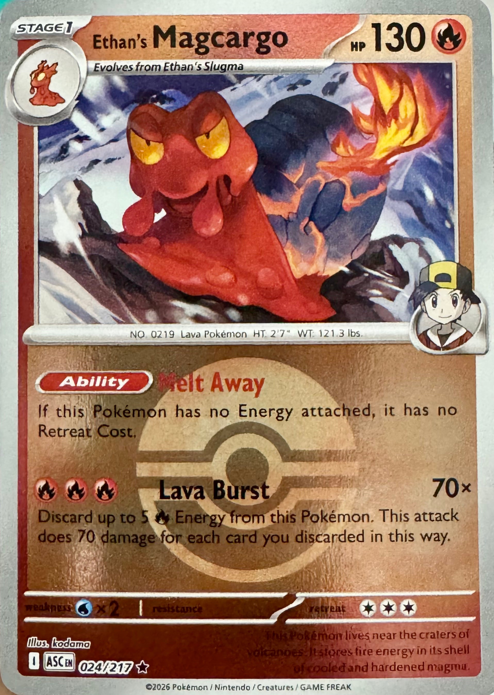 Pokémon Tcg Ethan's Magcargo 024/217 (Poke Ball)