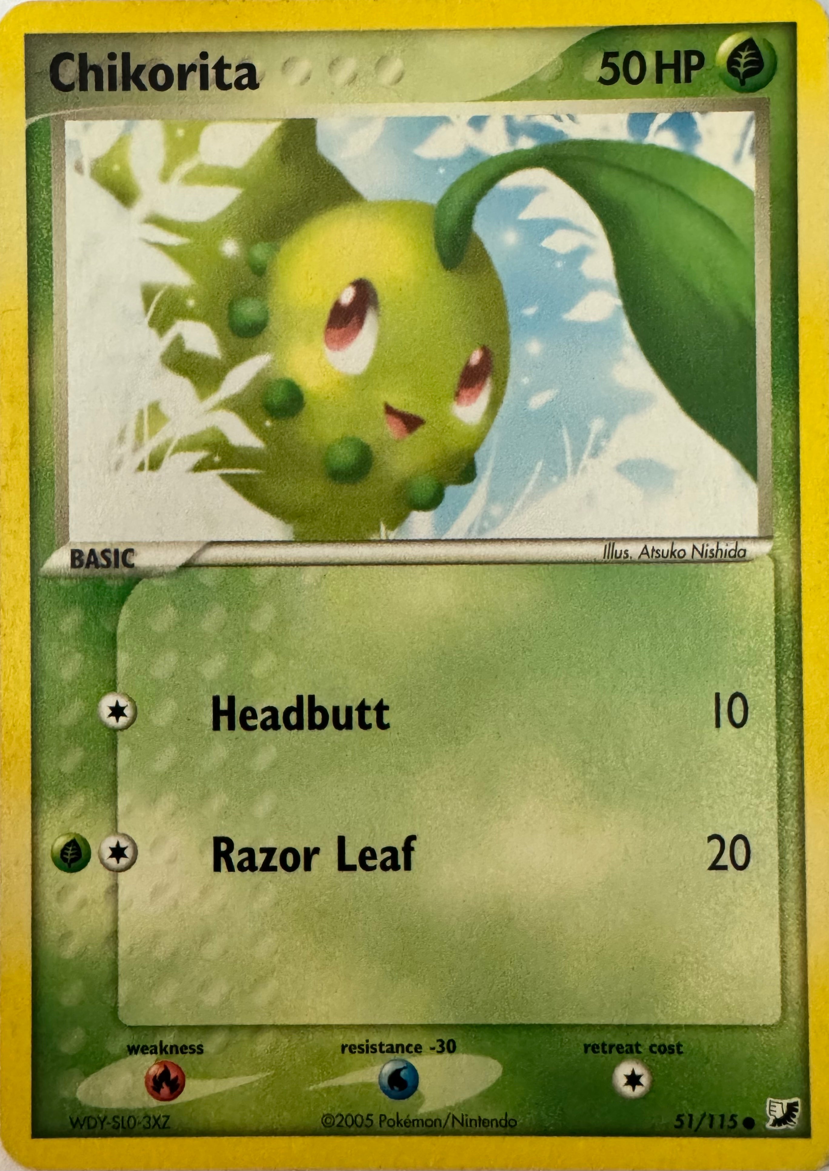Pokemon Tcg Chikorita 51/115
