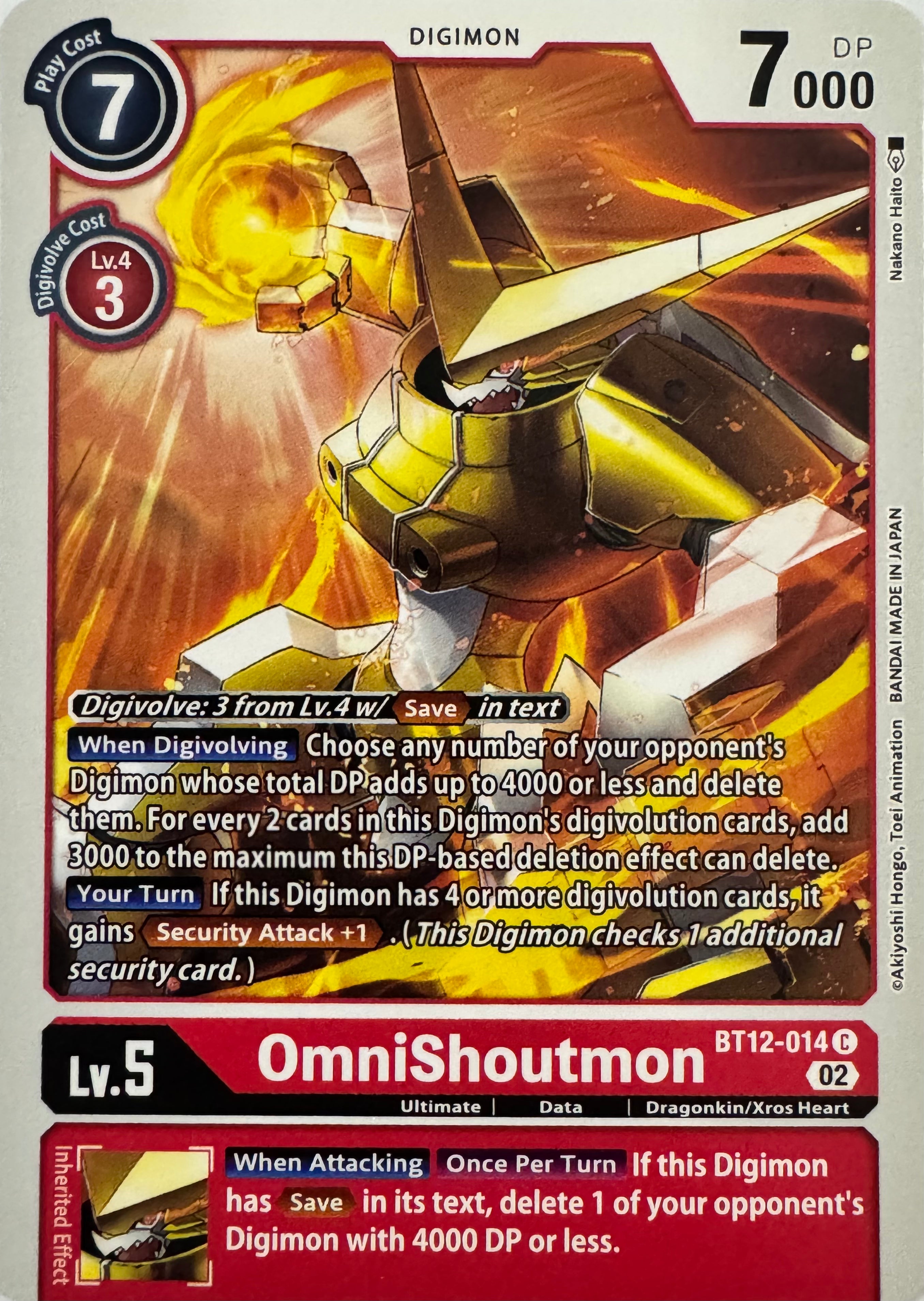 Digimon Tcg OmniShoutmon Bt12-014