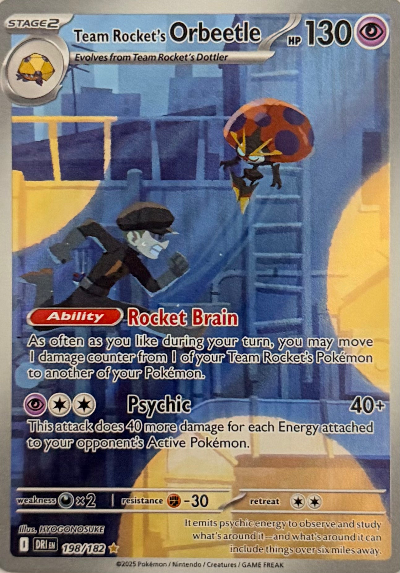 Pokemon Tcg Team Rocket’s Orbeetle 198/182