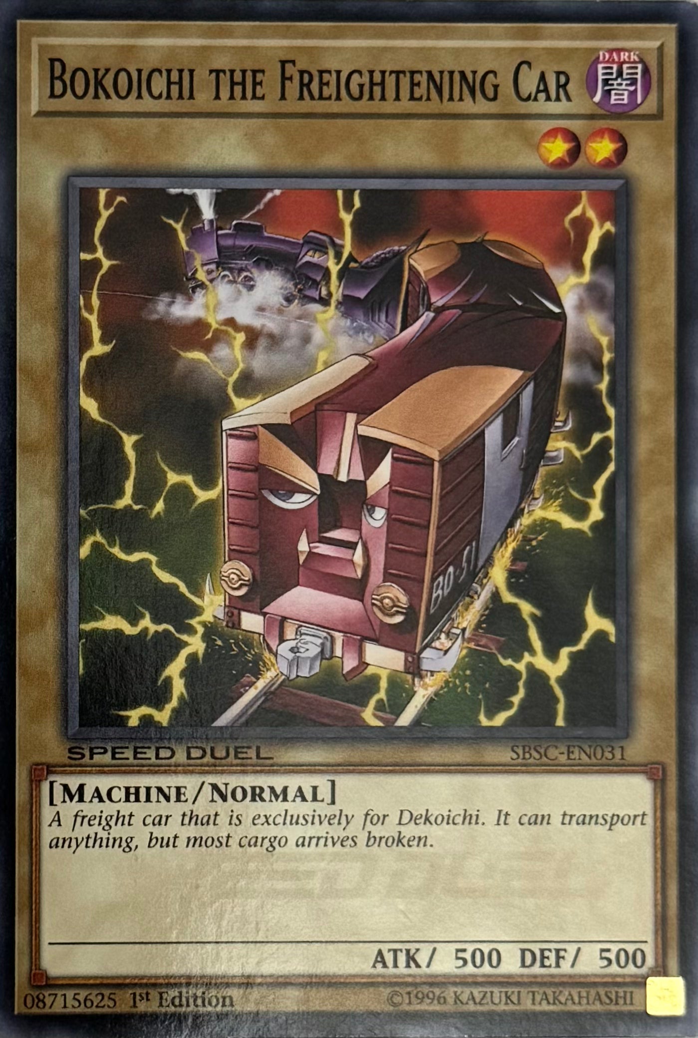 Yugioh! Bokoichi The Freigtening Car Sbsc-en031 Speed Duel 1st Edition
