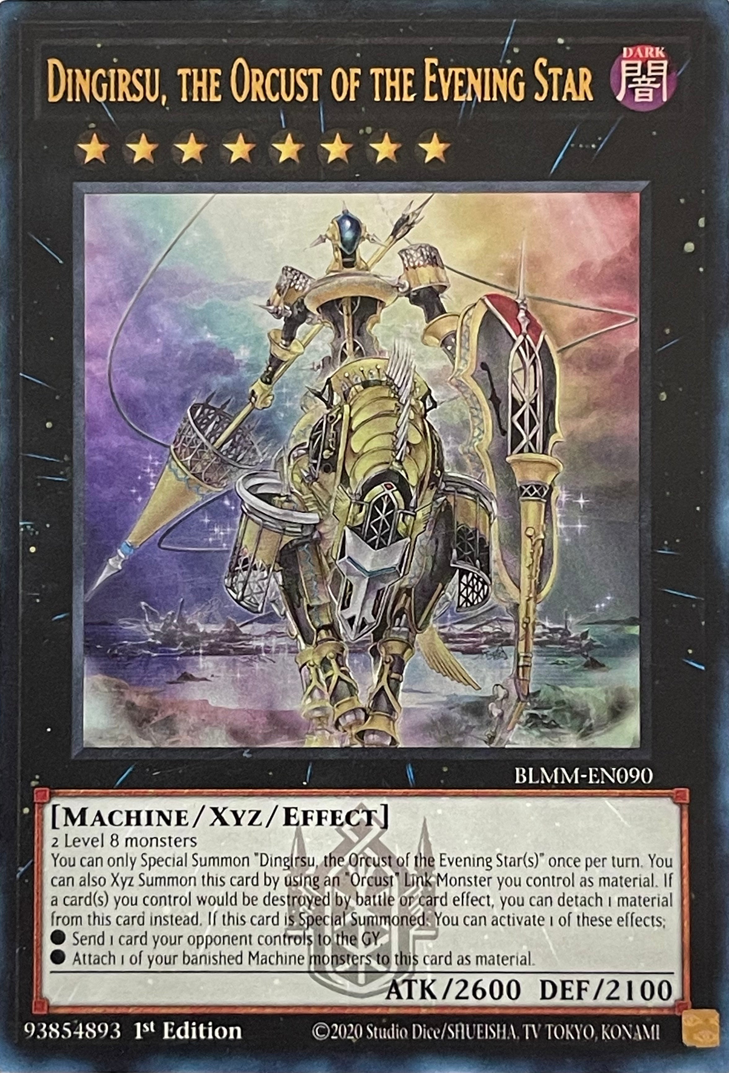 Yugioh! Dingirsu, the Orcust of the Evening Star 1st Edition BLMM-EN090 Ultra