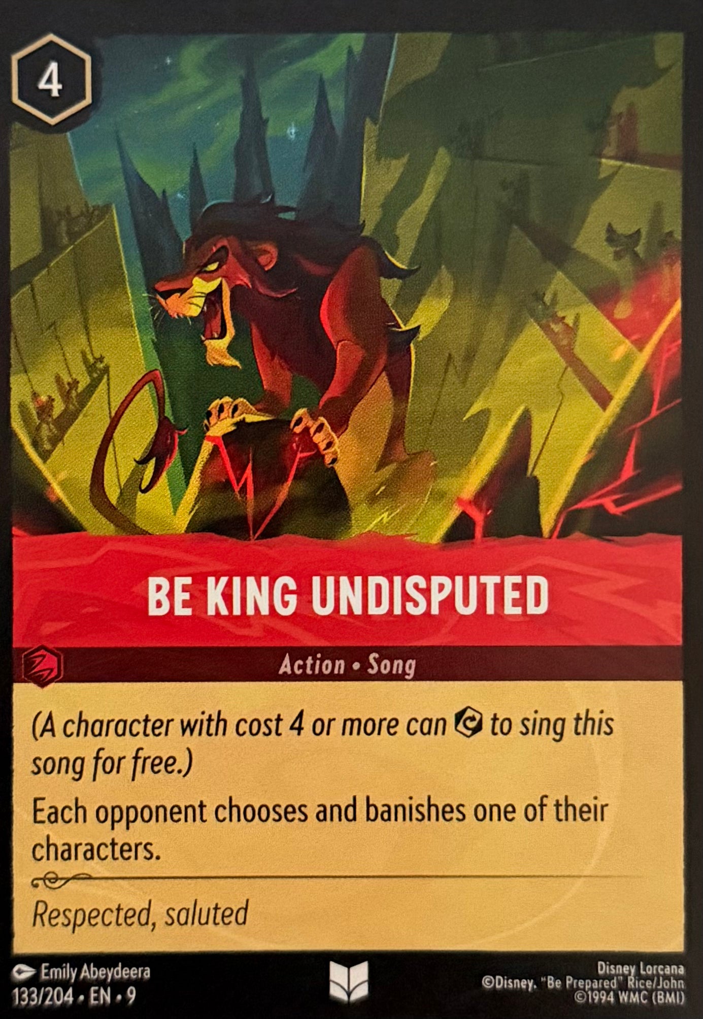 Disney Lorcana Be King Undisputed 133/204