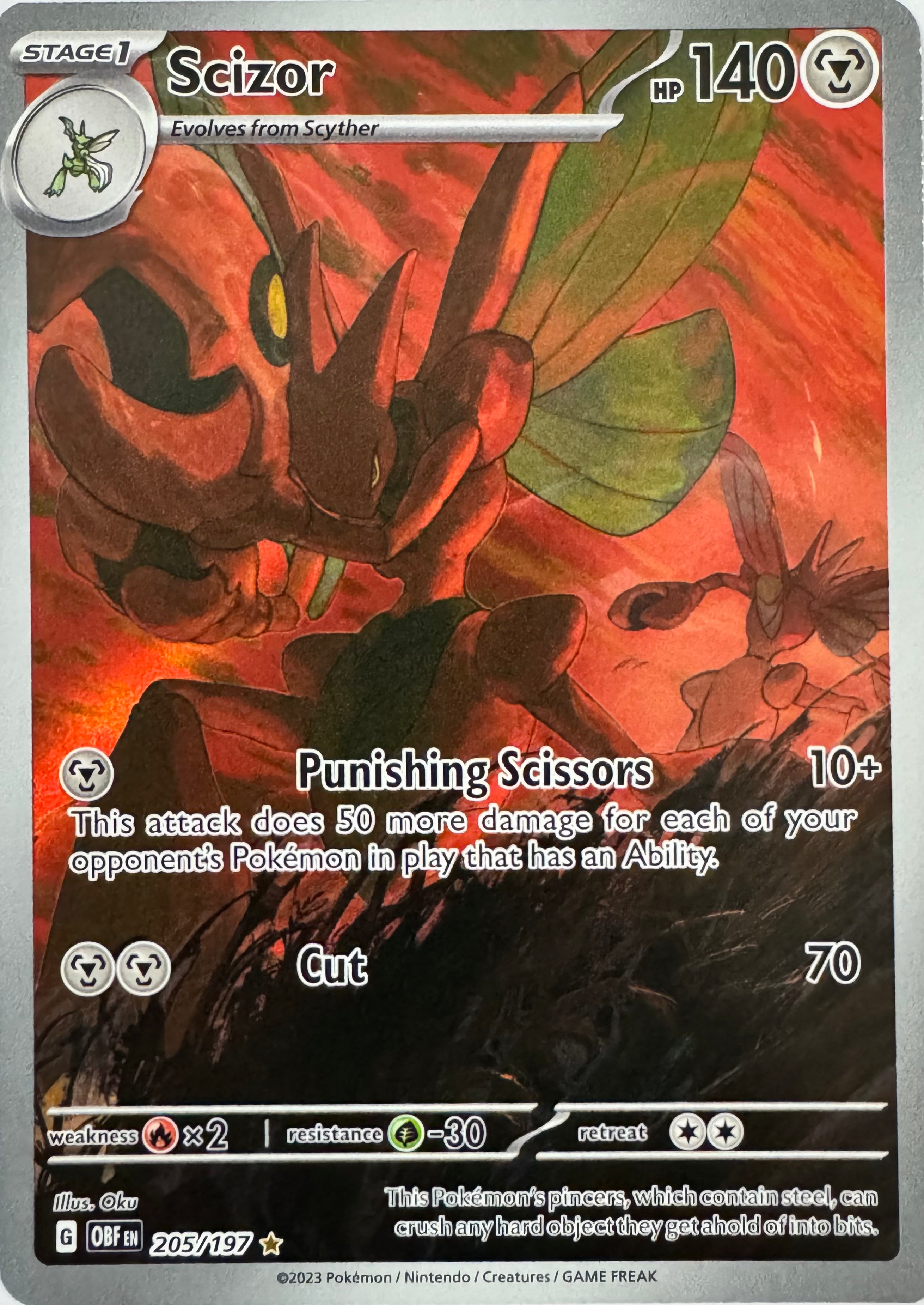 Pokemon Tcg Scizor 205/197