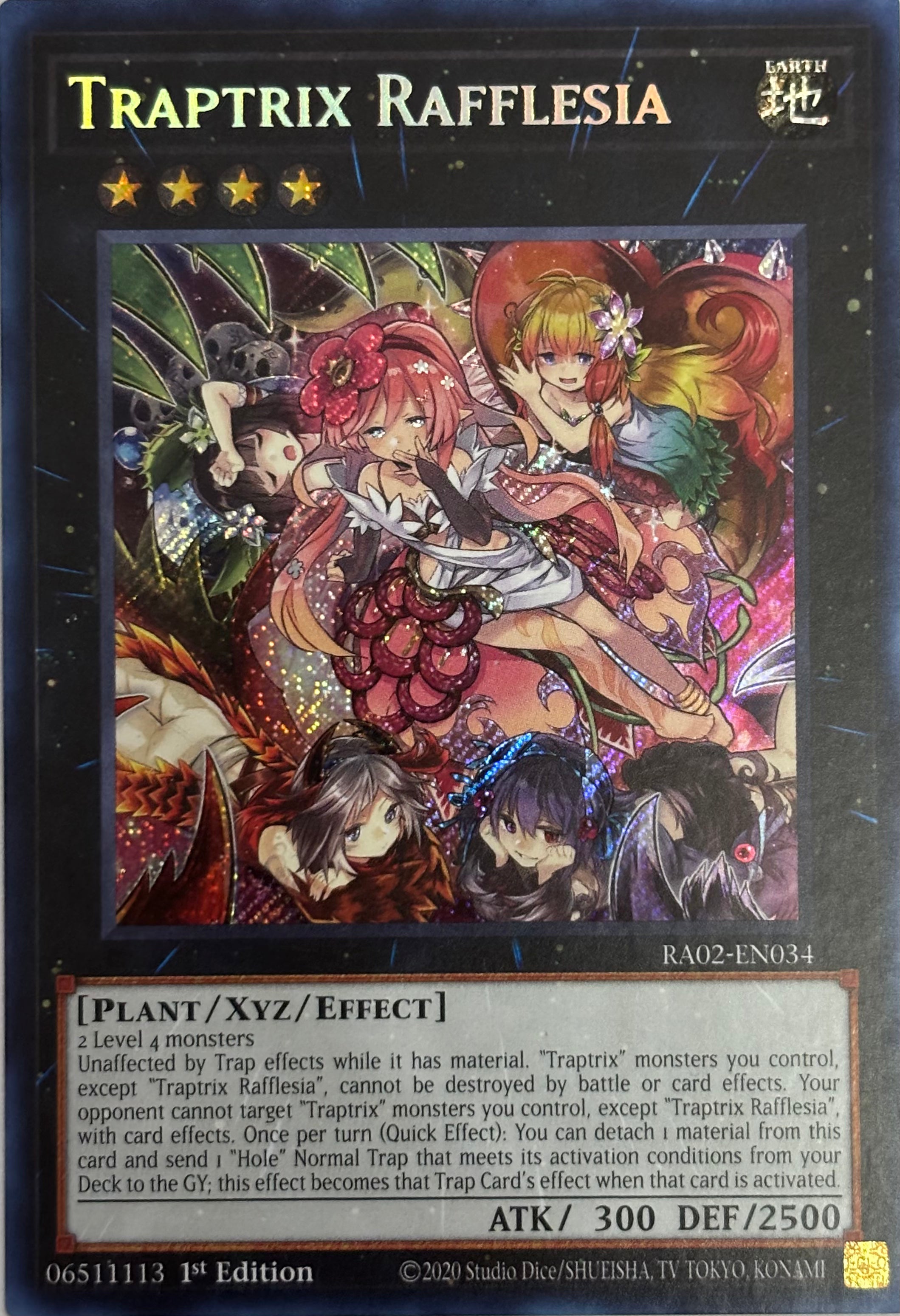 Yugioh! Tcg Traptrix Rafflesia RA02-EN034 1st Edition Secret