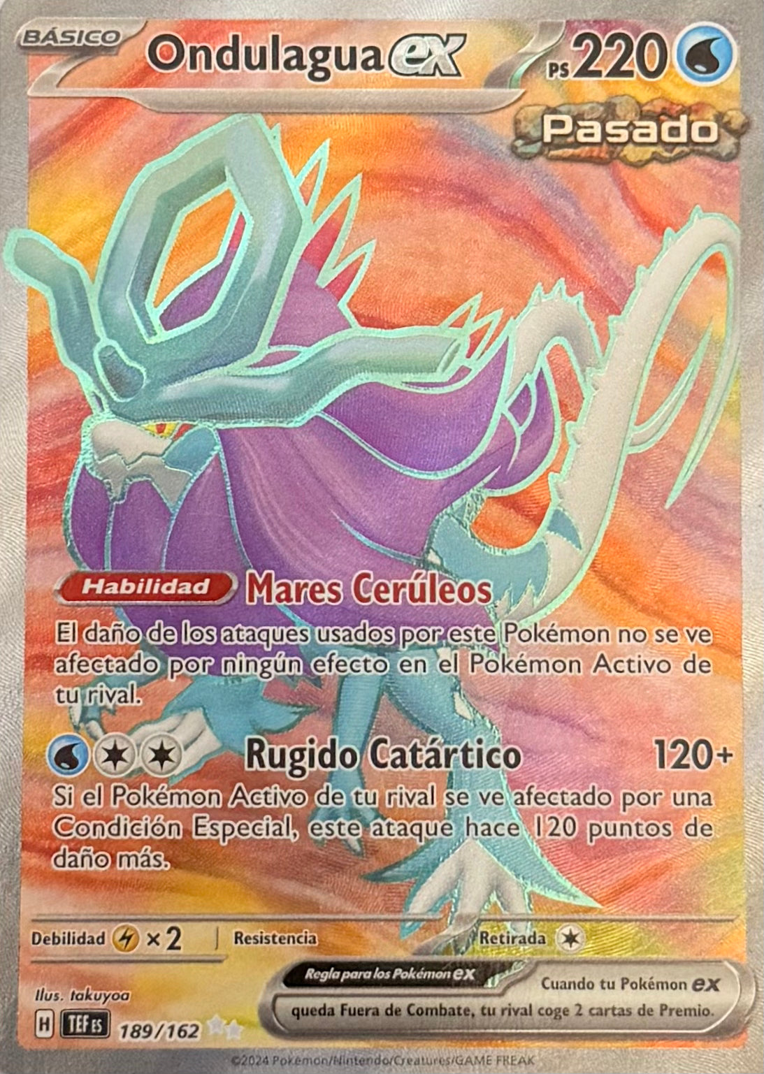 Pokemon Tcg Ondulagua Ex 189/162