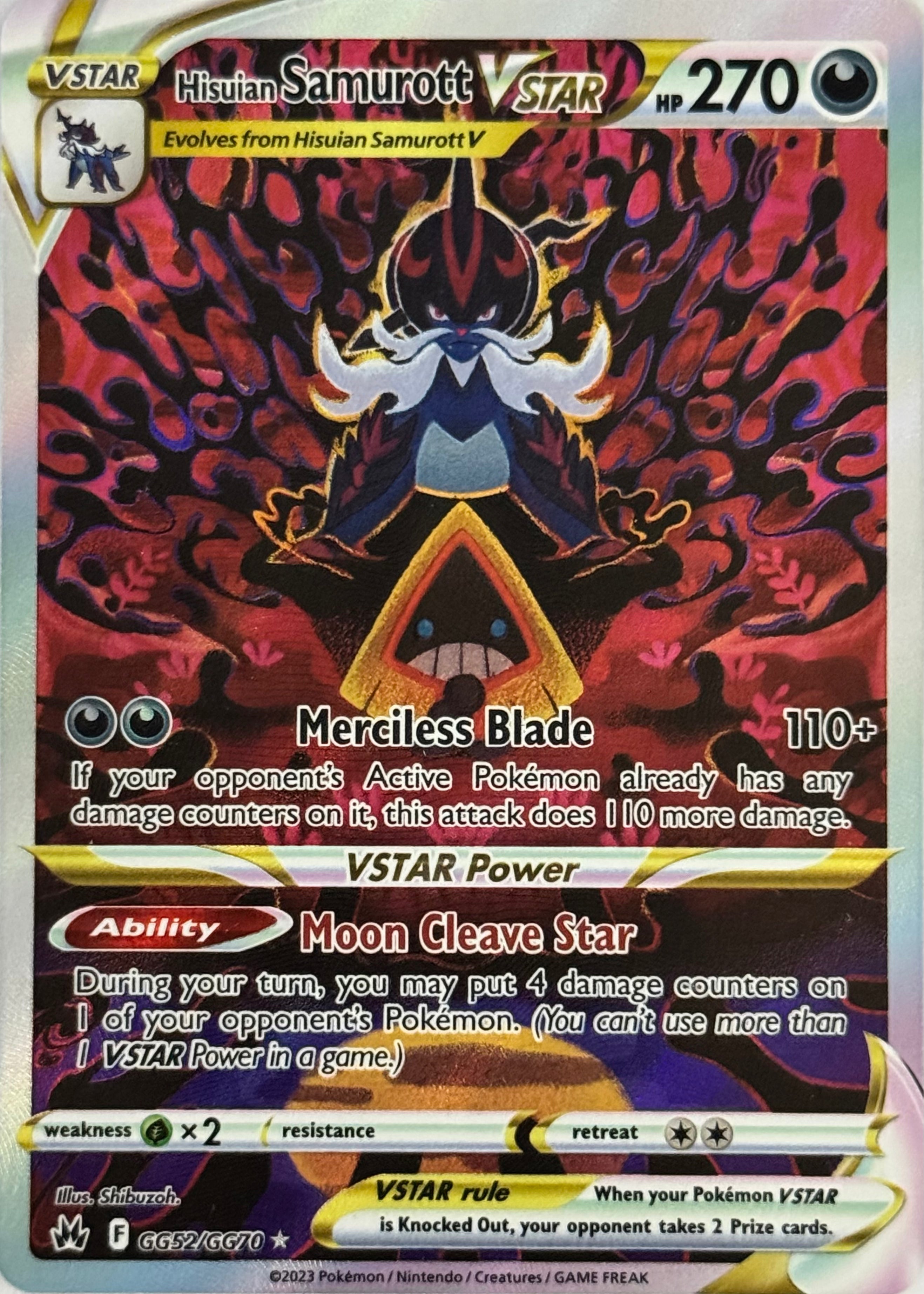 Pokemon Tcg Hisuian Samurott Vstar GG52/GG70