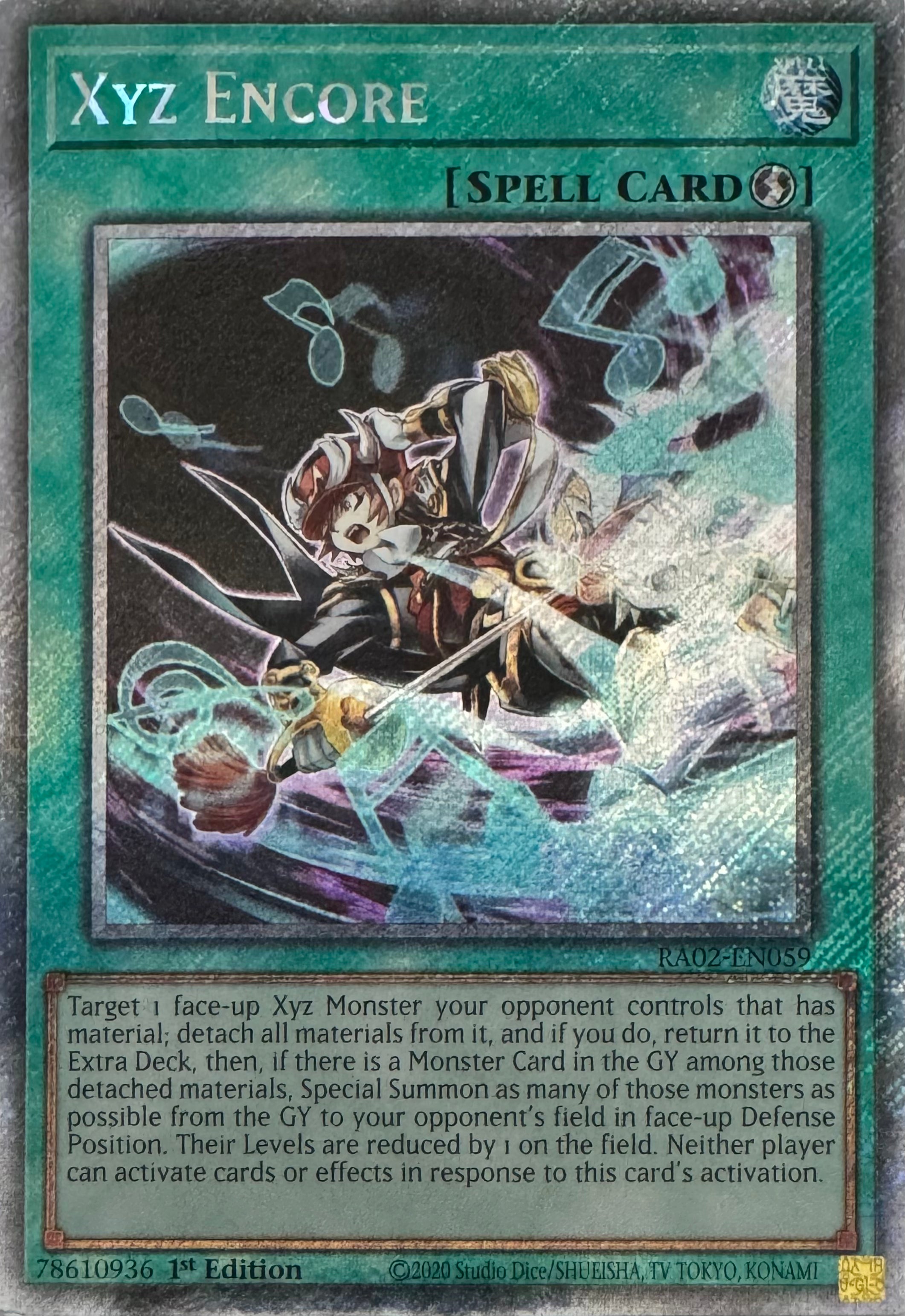 Yugioh! Xyz Encore Ra02-en059 1st Edition Platinum