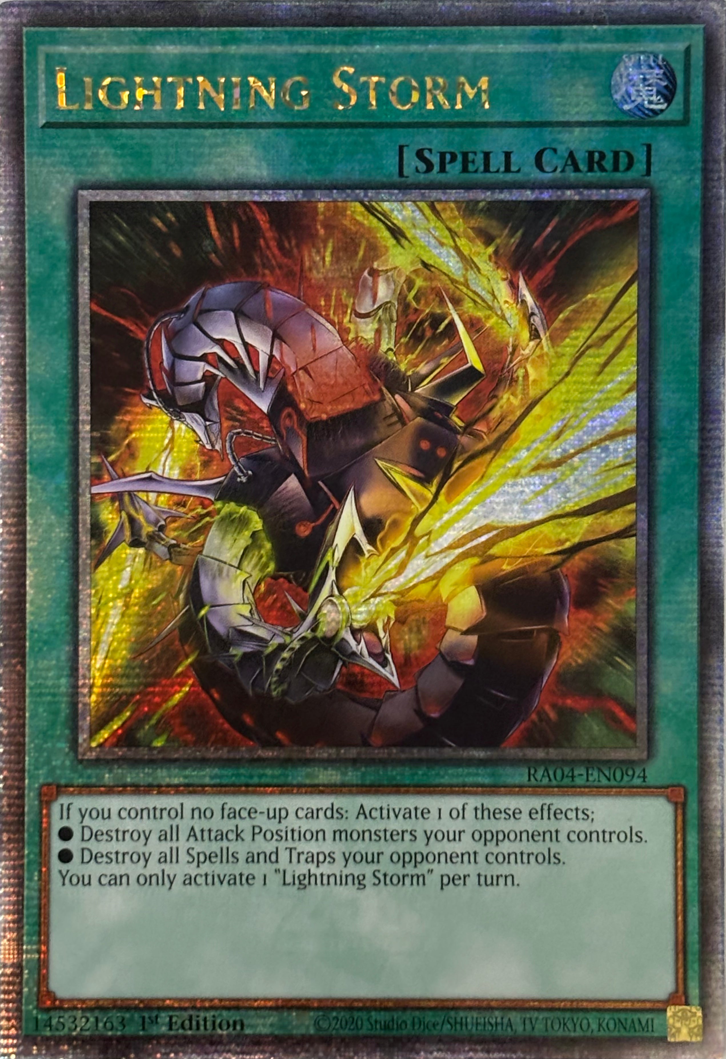 Yugioh! Lightning Storm RA04-EN094 1st Edition Quarter