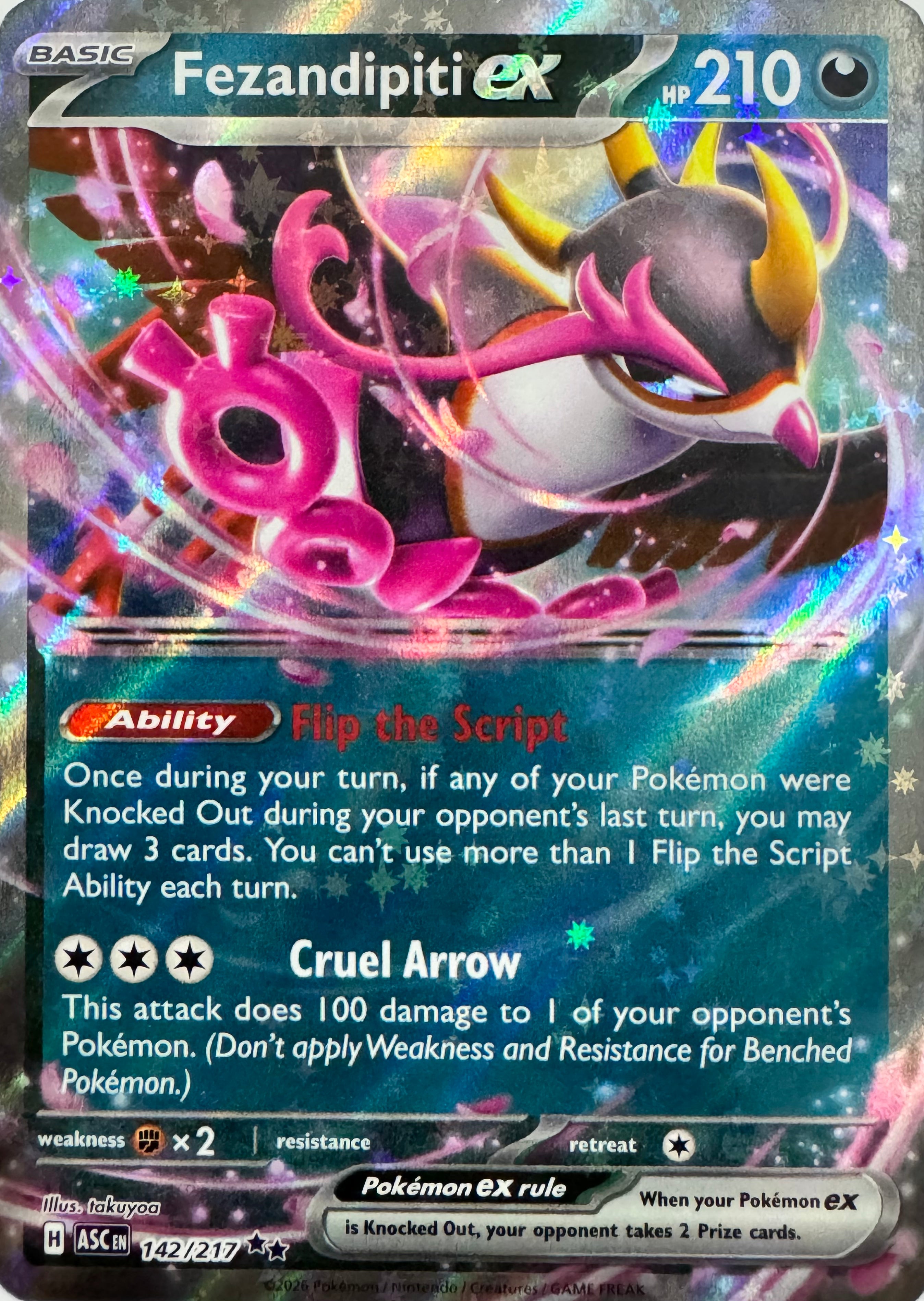 Pokemon Tcg Fezandipiti Ex 142/217