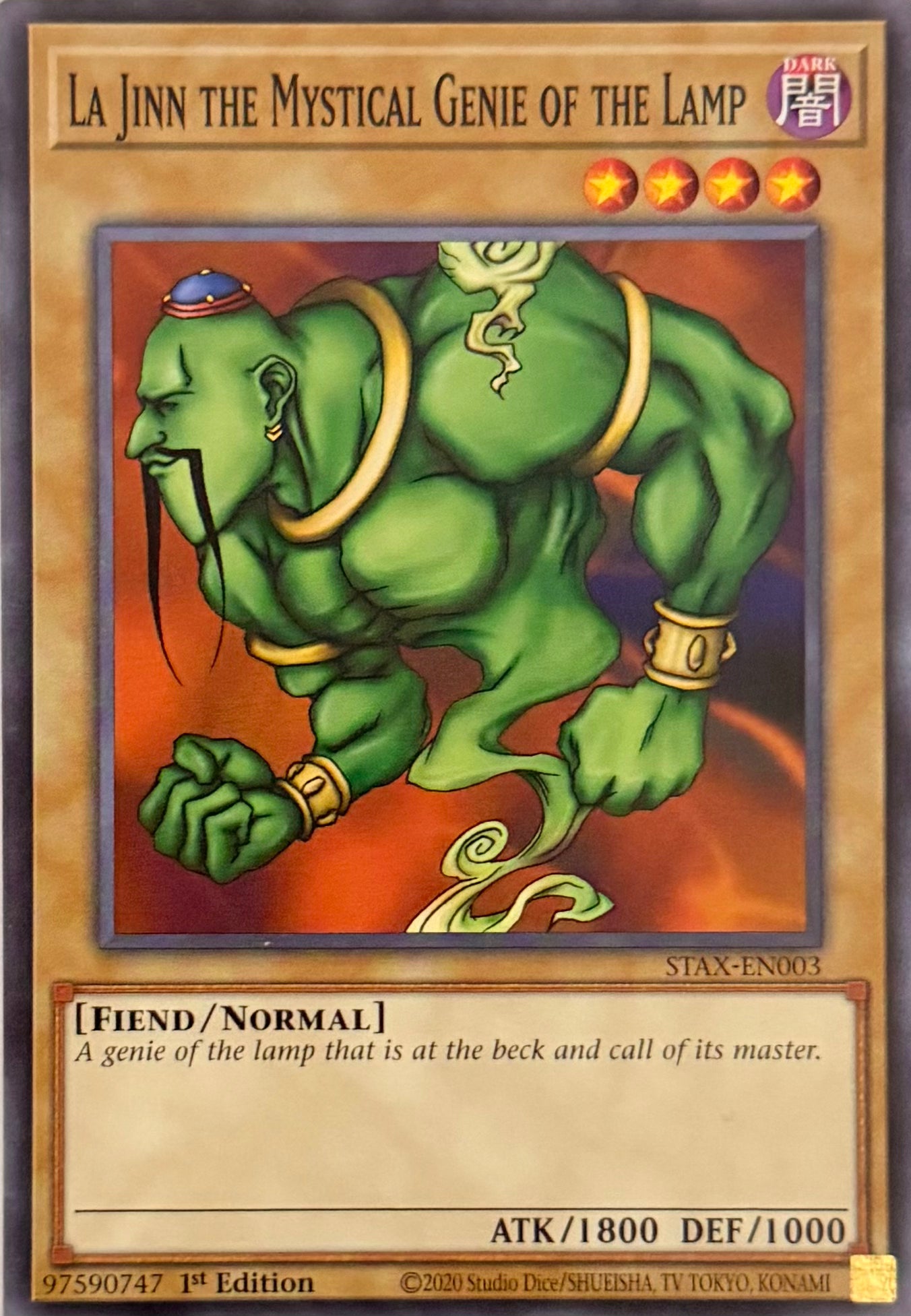 Yugioh! La Jinn The Mystical Genie Of The Lamp STAX-EN003