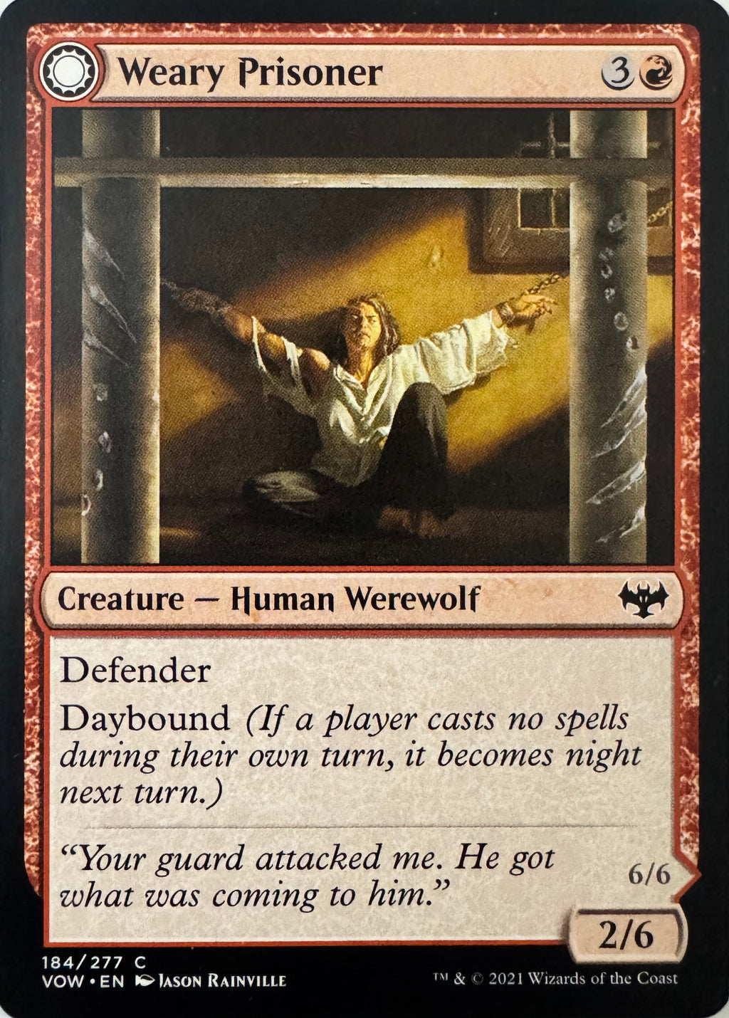 Magic Weary Prisoner // Wrathful Jailbreaker 184/277