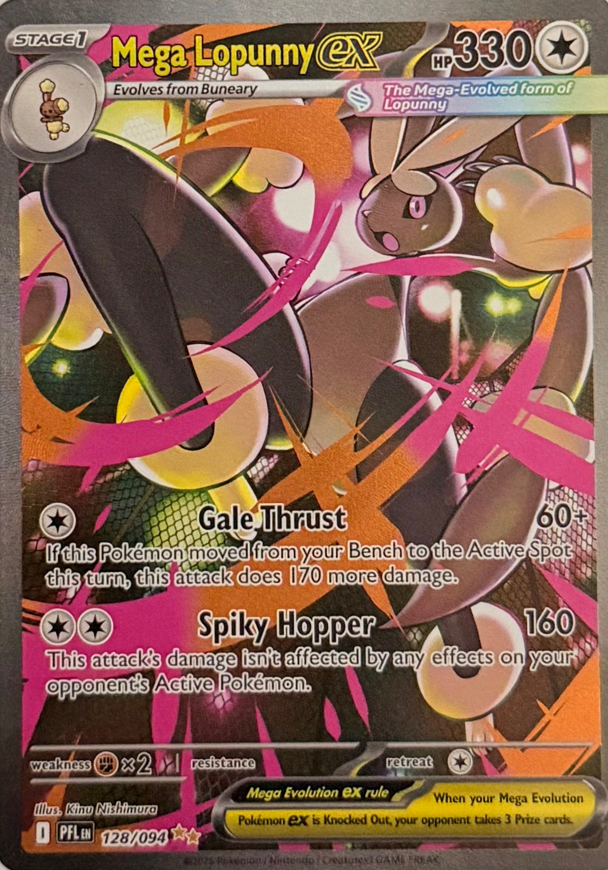 Pokemon Tcg Mega Lopunny Ex 128/094