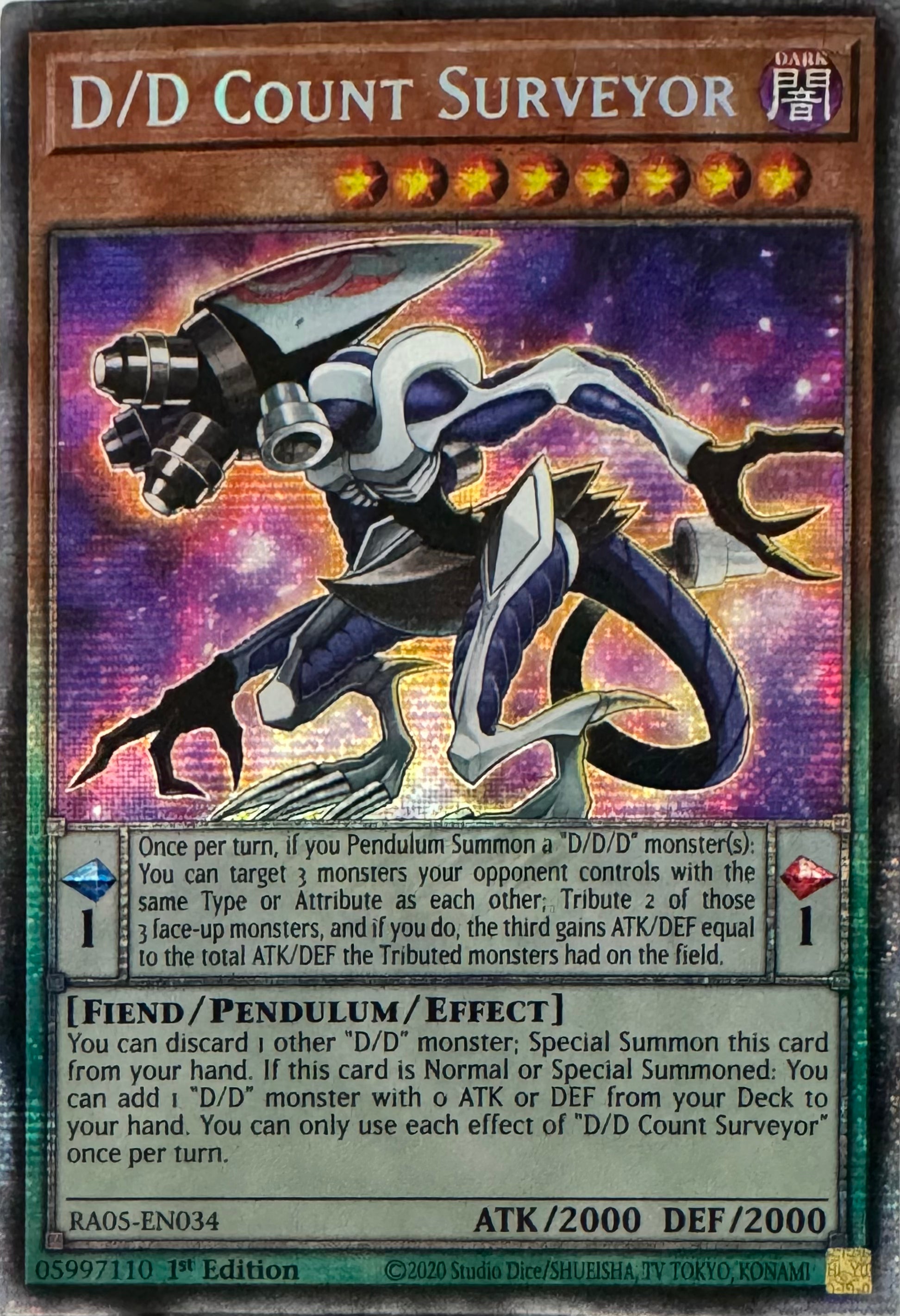 Yugioh! D/d Count Surveyor Ra05-en034 1st Edition Starlight